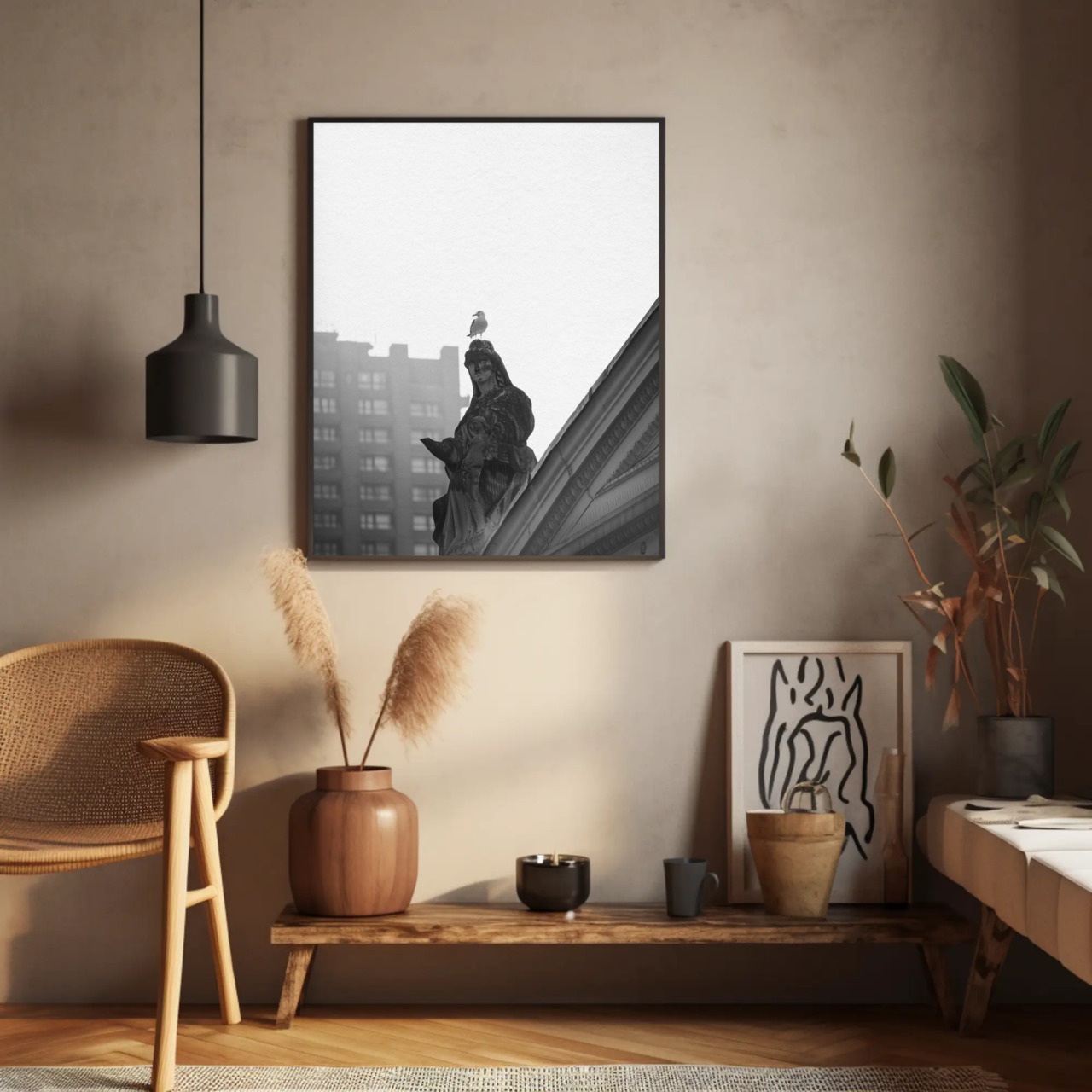 Elegant Framed Art Print, Black and White Wall Decor, Modern Home Artwork, Gallery Style Framed Print, Unique Gift Idea product thumbnail image