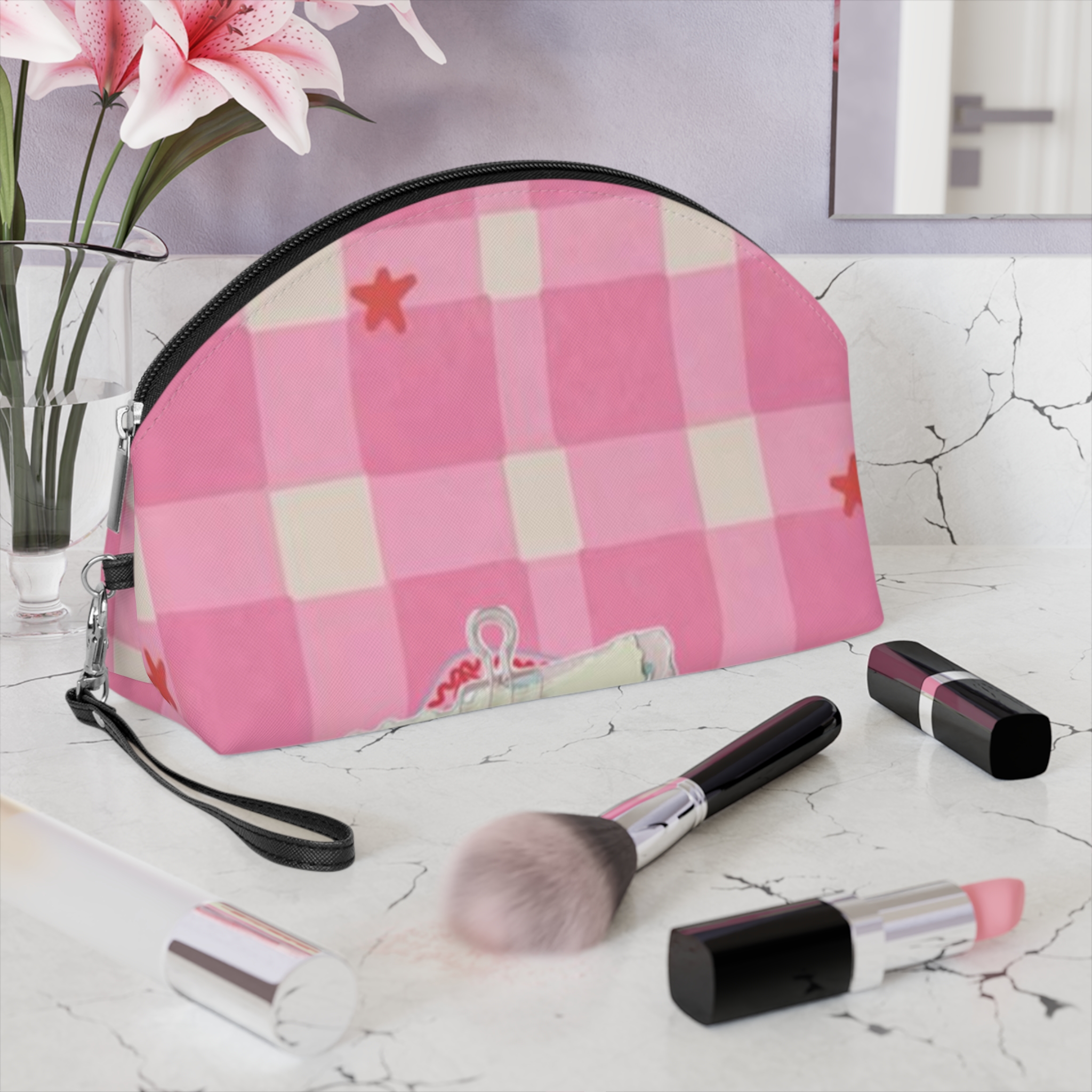 Personalized Makeup Bag, Cosmetic Lovers, Travel Organizer, Instagram-able Beauty Case, Toiletry Pouch, Aesthetic Makeup Bag, Gift for Her product thumbnail image Personalized Makeup Bag, Cosmetic Lovers, Travel Organizer, Instagram-able Beauty Case, Toiletry Pouch, Aesthetic Makeup Bag, Gift for Her product thumbnail image