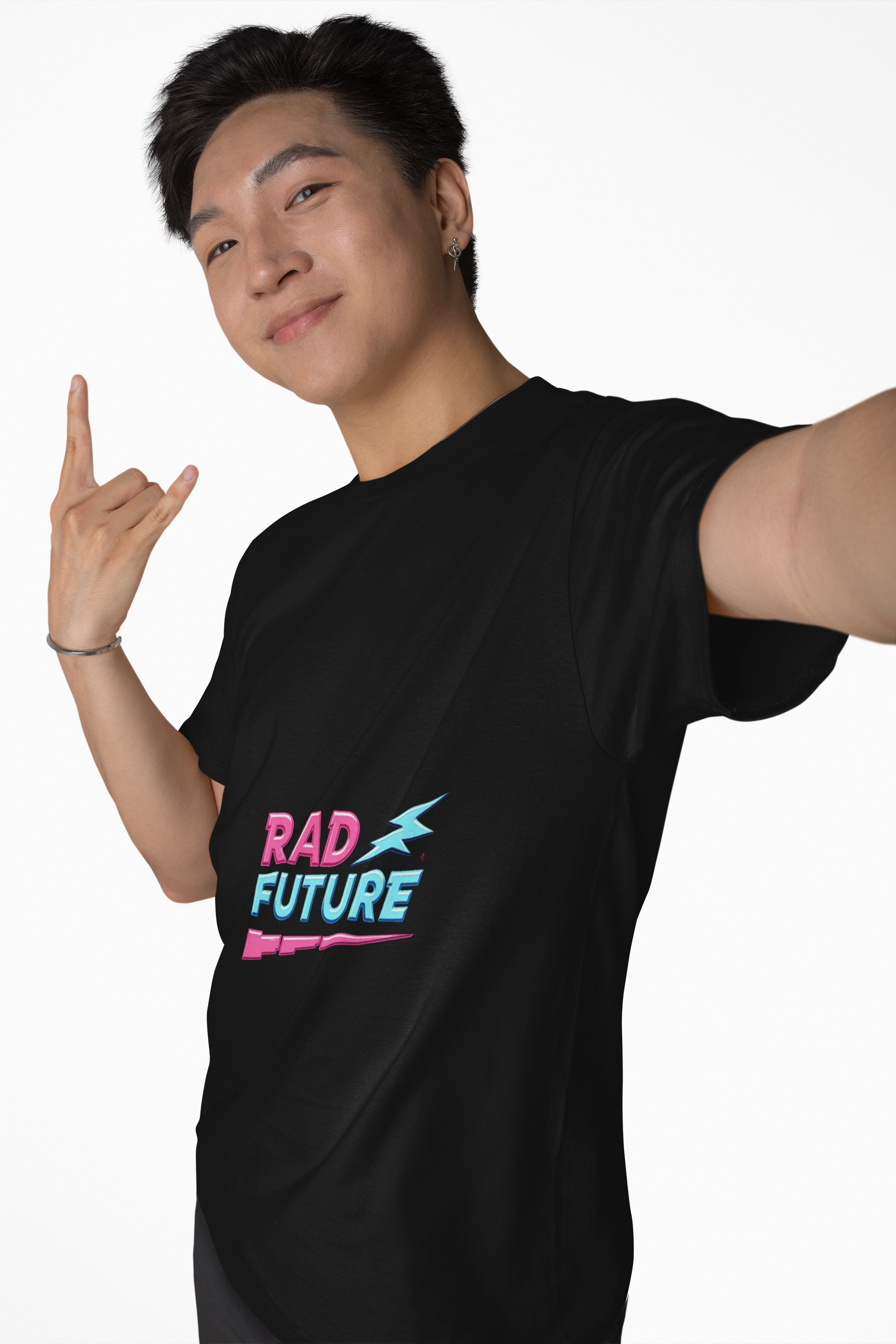 Retro Graphic Tee - RAD FUTURE, Casual Unisex Shirt, Vintage Style Top, Streetwear Essential, Gift for Trendsetters product thumbnail image