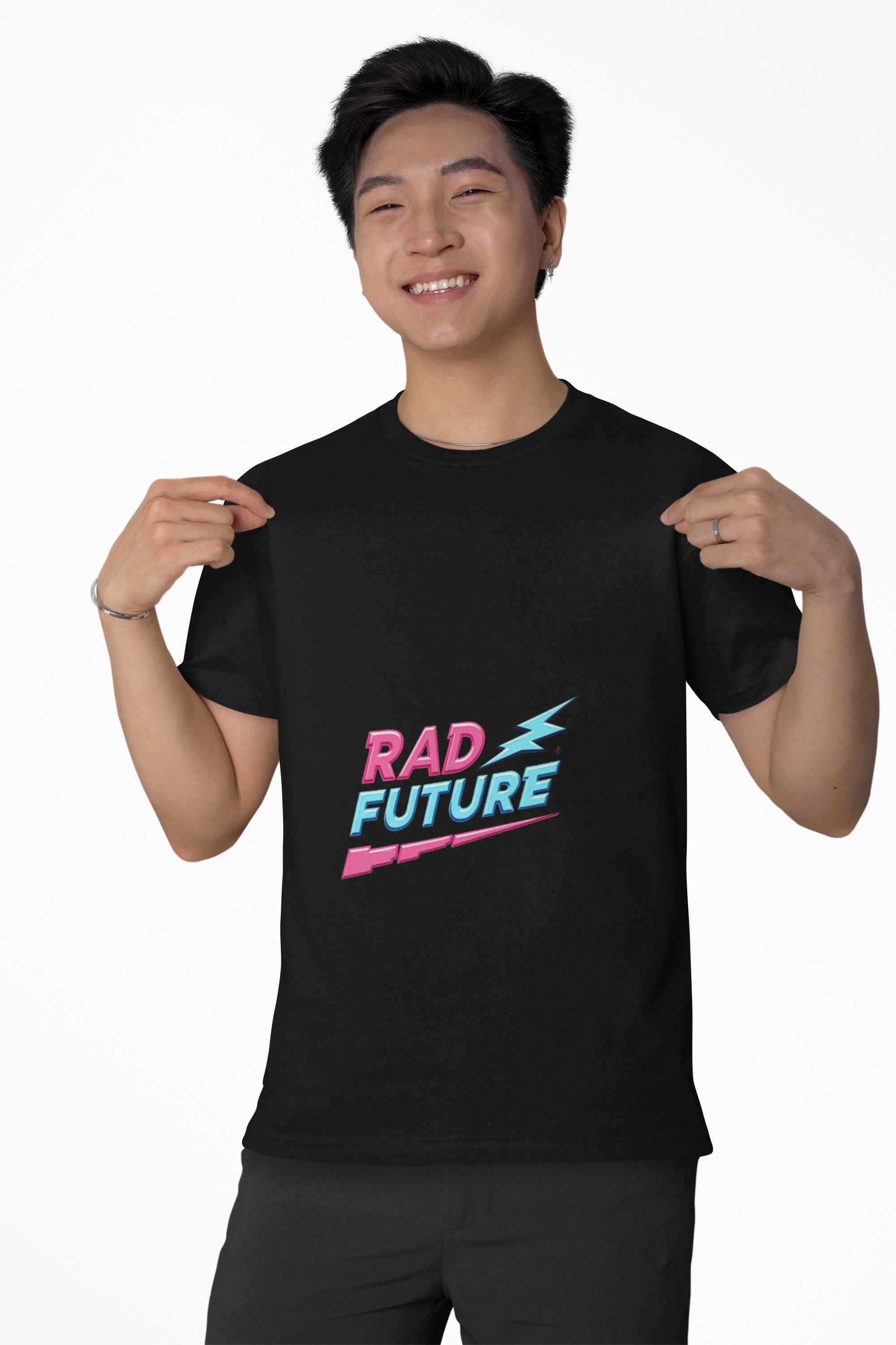 Retro Graphic Tee - RAD FUTURE, Casual Unisex Shirt, Vintage Style Top, Streetwear Essential, Gift for Trendsetters product thumbnail image