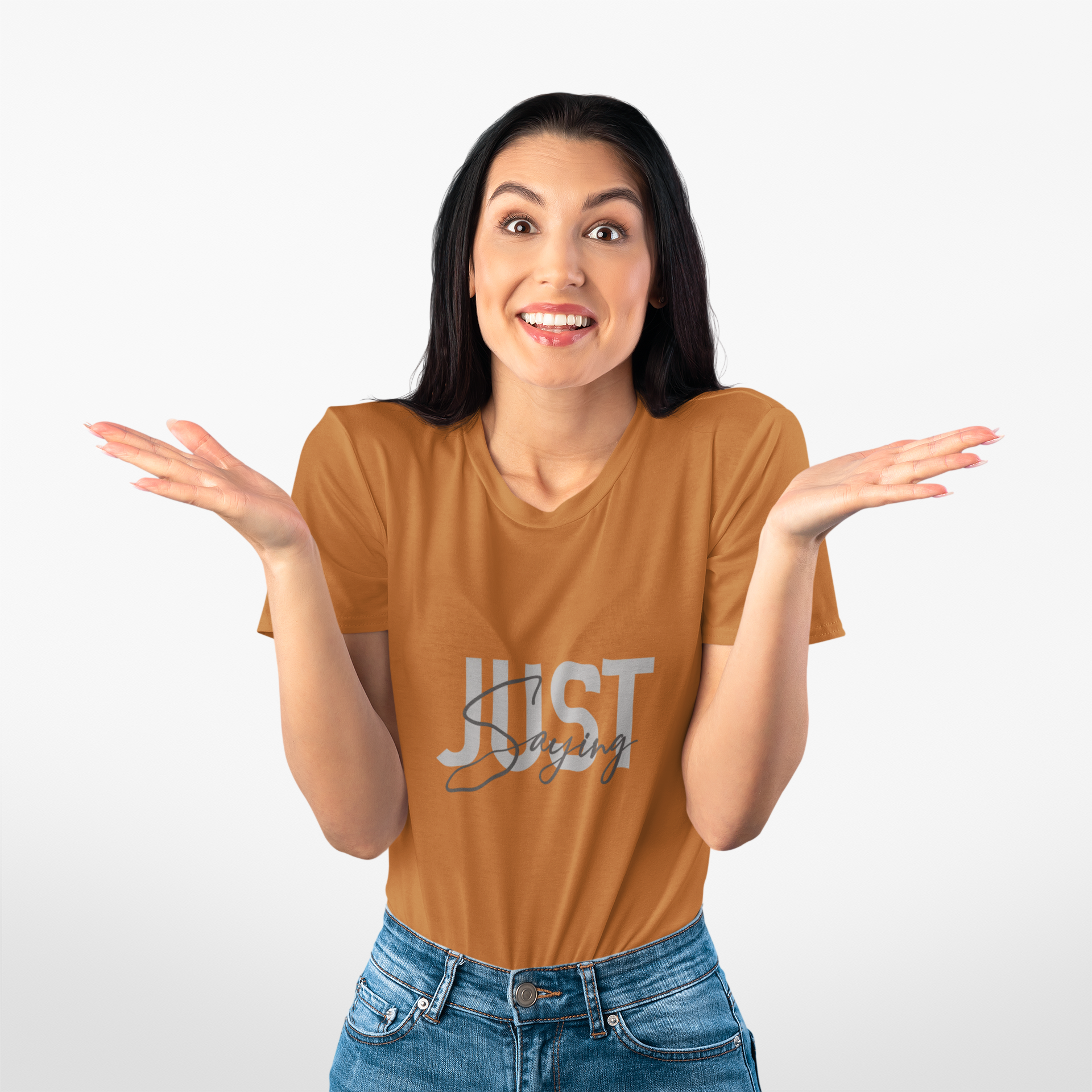 Stylish Just Saying Cotton Tee, Casual T-Shirt, Everyday Wear, Gift for Friends, Unisex Apparel product thumbnail image