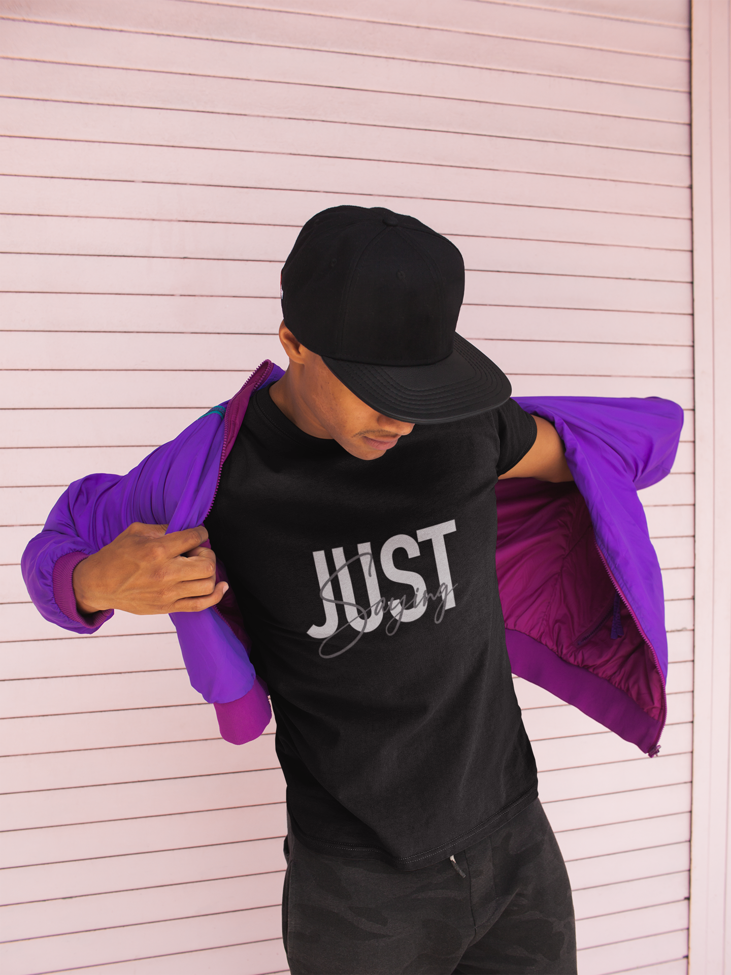 Stylish Just Saying Cotton Tee, Casual T-Shirt, Everyday Wear, Gift for Friends, Unisex Apparel product thumbnail image