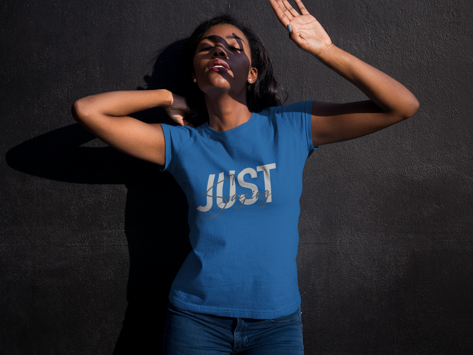 Stylish Just Saying Cotton Tee, Casual T-Shirt, Everyday Wear, Gift for Friends, Unisex Apparel product thumbnail image