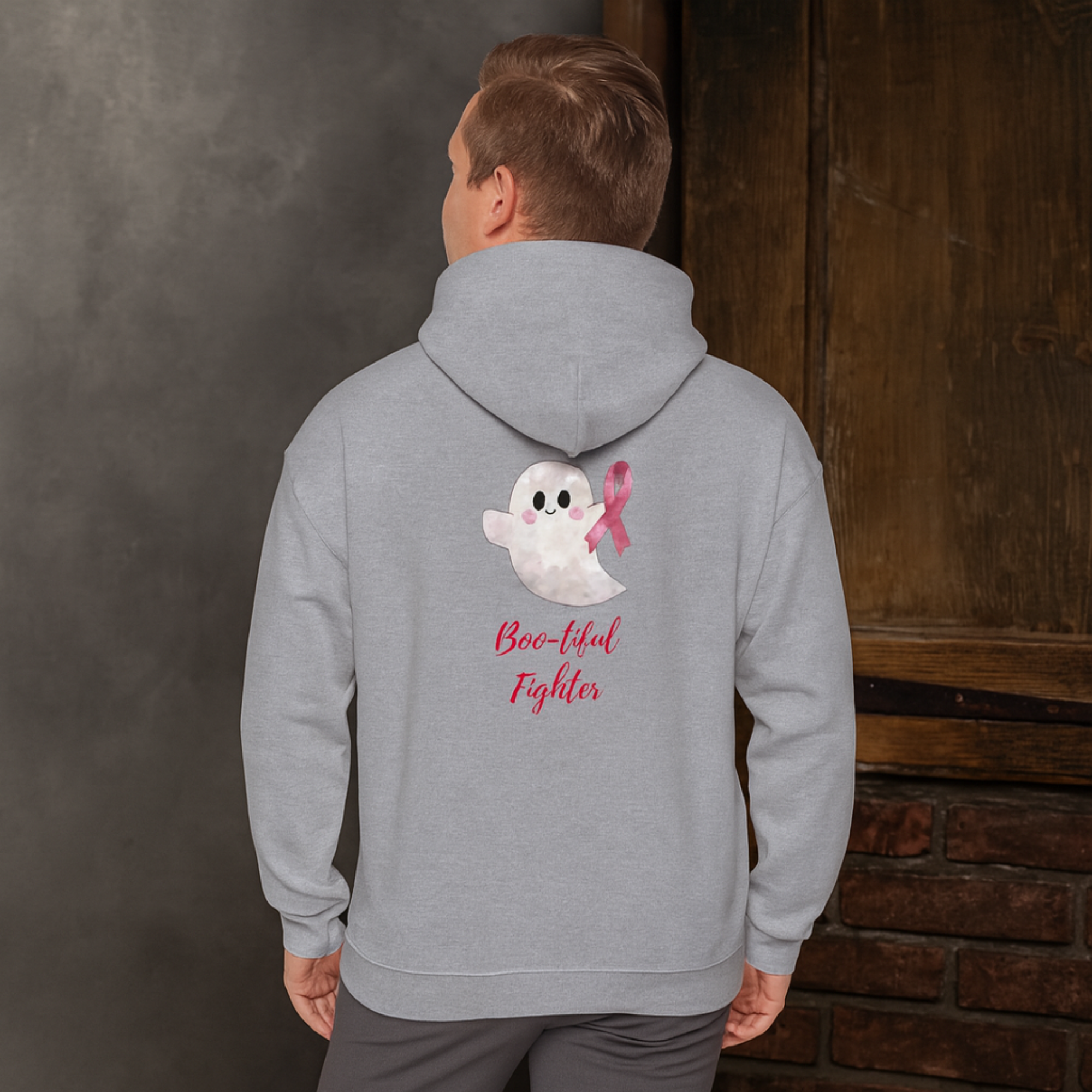Inspirational Ghost Hoodie, Breast Cancer Awareness Sweatshirt, Comfortable Unisex Hoodie, Gift for Supporters, Cozy Fashion product thumbnail image Inspirational Ghost Hoodie, Breast Cancer Awareness Sweatshirt, Comfortable Unisex Hoodie, Gift for Supporters, Cozy Fashion product thumbnail image