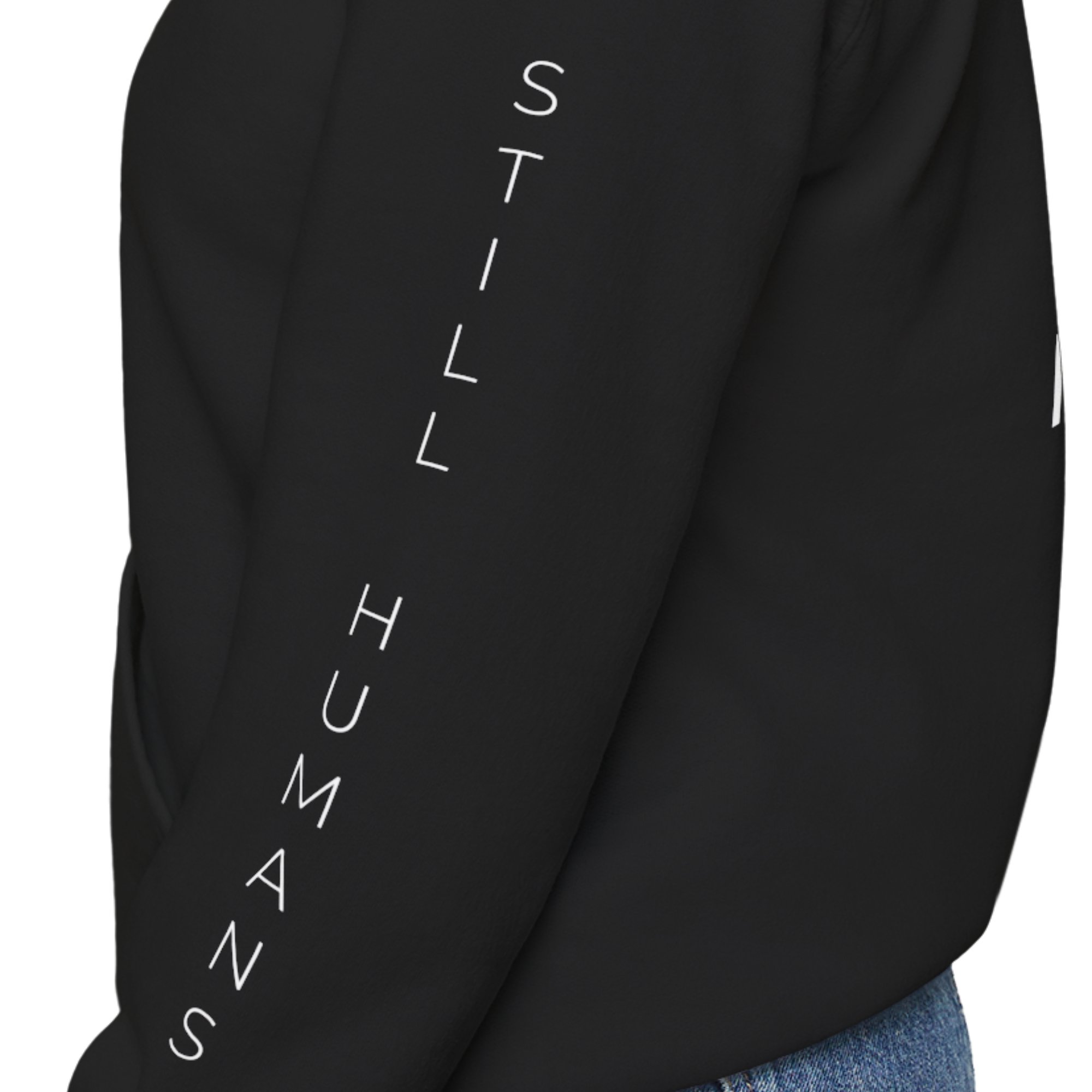 Still Humans | 'Be here now' Unisex Hoodie product thumbnail image Still Humans | 'Be here now' Unisex Hoodie product thumbnail image