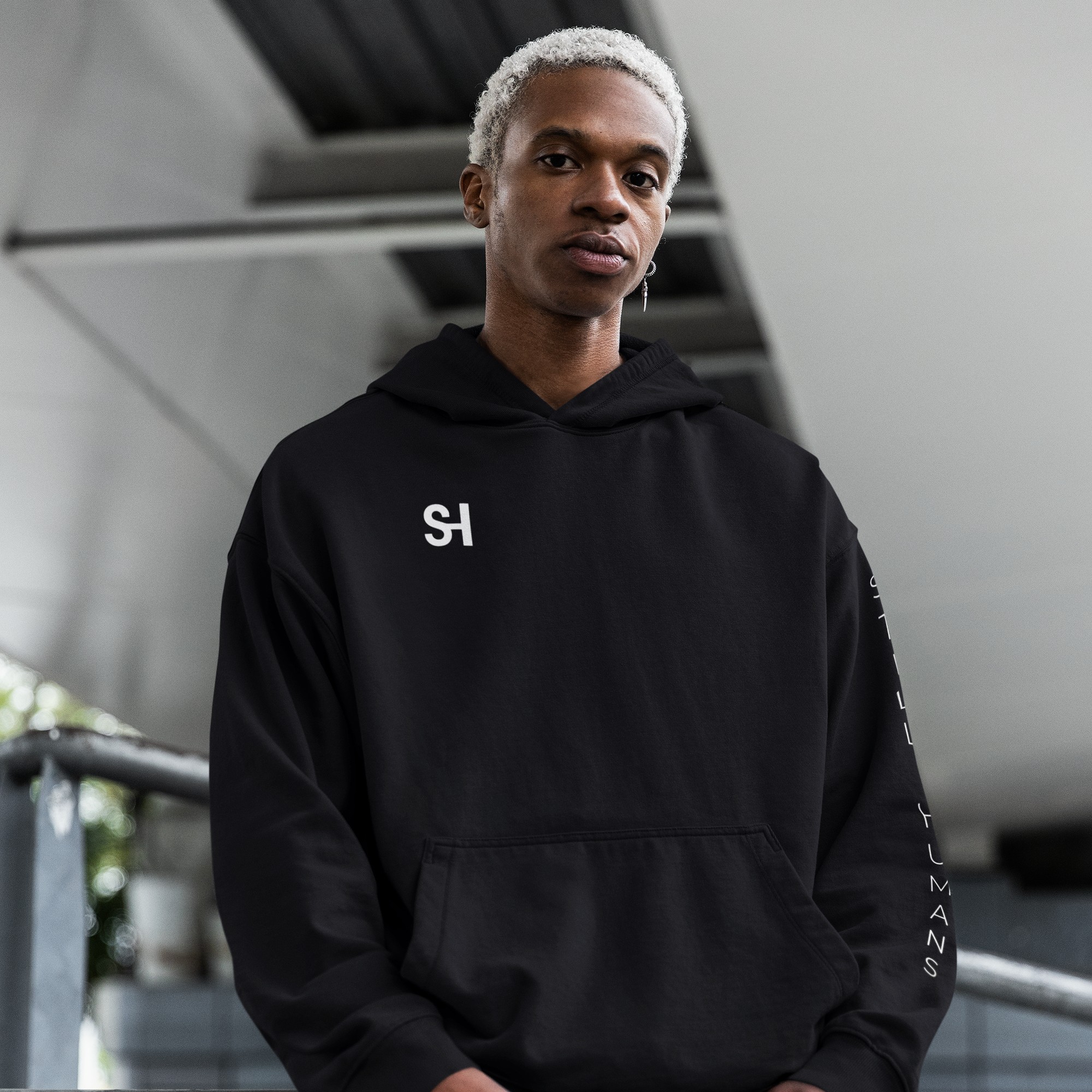 Still Humans | 'Be here now' Unisex Hoodie product thumbnail image Still Humans | 'Be here now' Unisex Hoodie product thumbnail image