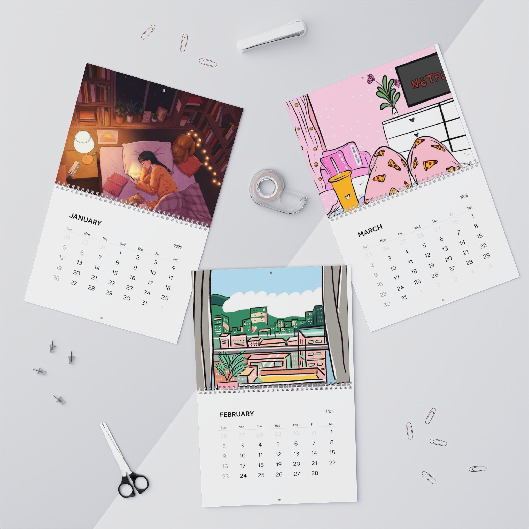 Personalized Wall Calendar 2025, Yearly Calendar, Monthly Planner, Home Office, Travel Accessory, New Year, Reminder, Teachers, Custom Gift ideas product thumbnail image Personalized Wall Calendar 2025, Yearly Calendar, Monthly Planner, Home Office, Travel Accessory, New Year, Reminder, Teachers, Custom Gift ideas product thumbnail image