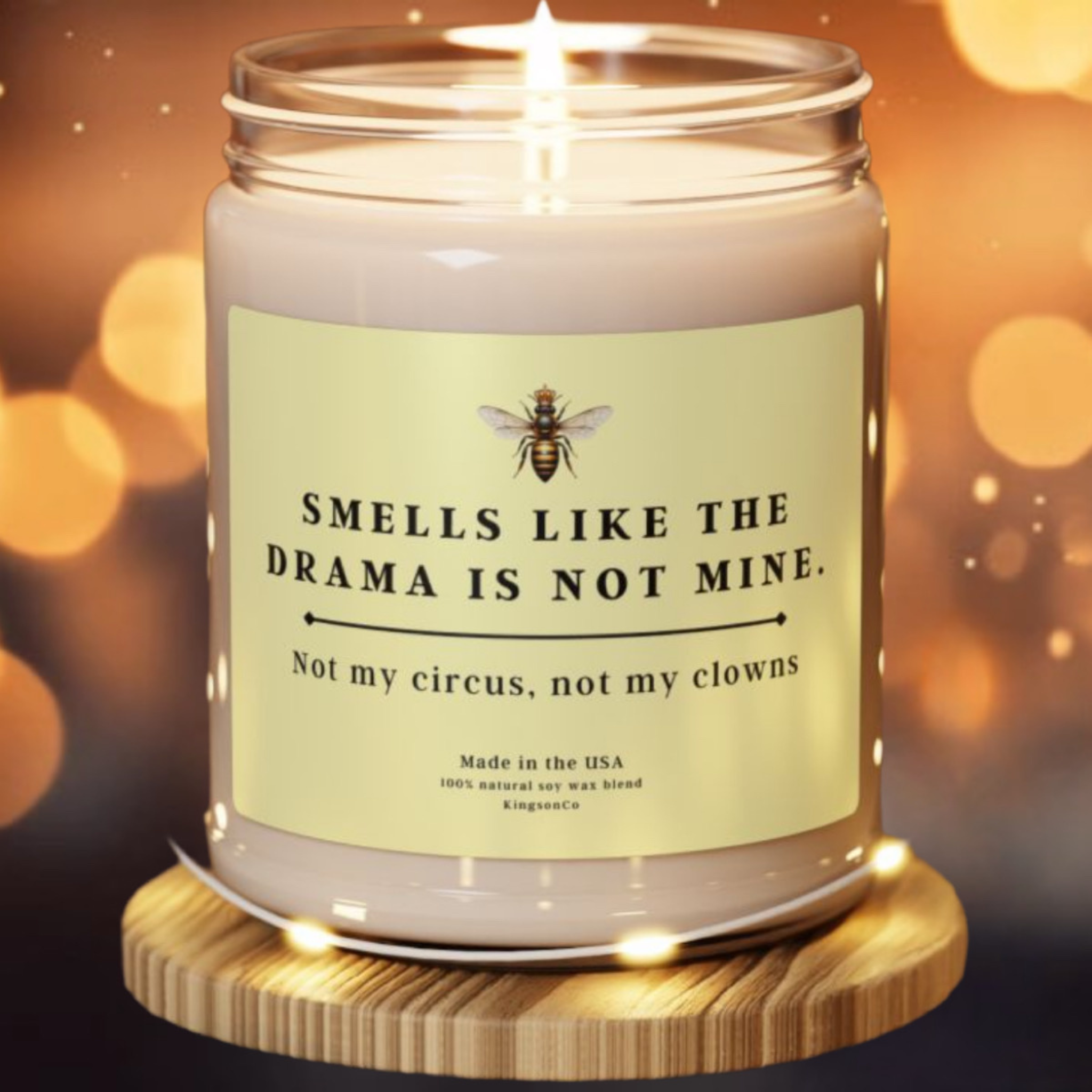 Scented Soy Candle: "Smells Like The Drama Is Not Mine" - Perfect Gift for Friends, Home Decor, Self-Care, Aromatherapy, Unique Candle Scented Soy Candle: "Smells Like The Drama Is Not Mine" - Perfect Gift for Friends, Home Decor, Self-Care, Aromatherapy, Unique Candle