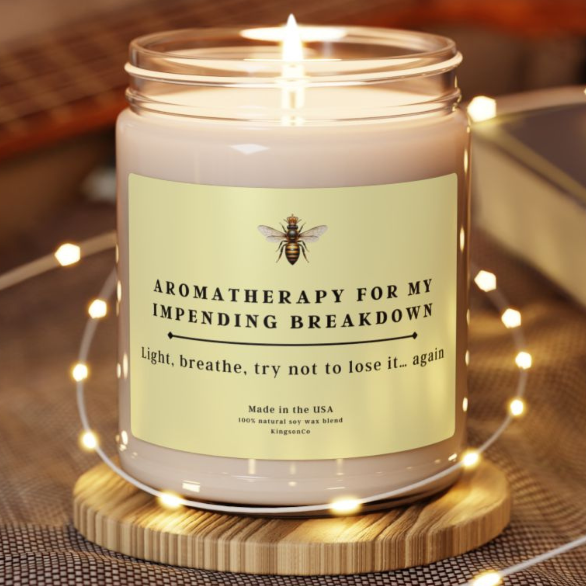 Soy Candle - Aromatherapy for Impending Breakdown, 9oz Soy Candle - Aromatherapy for Impending Breakdown, 9oz