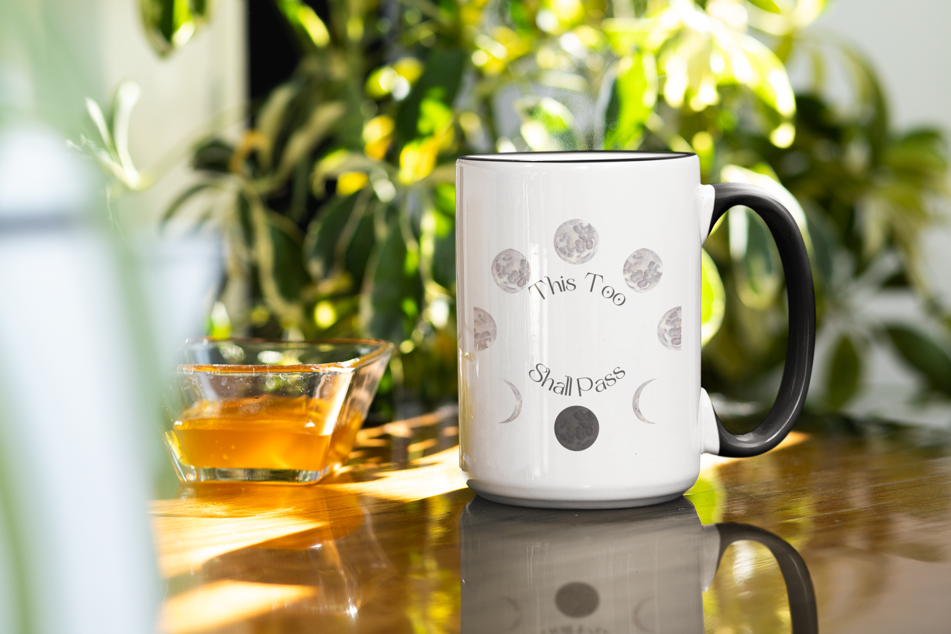 This Too Shall Pass Moon Phase Color Accent Mug 11oz, 15oz product thumbnail image