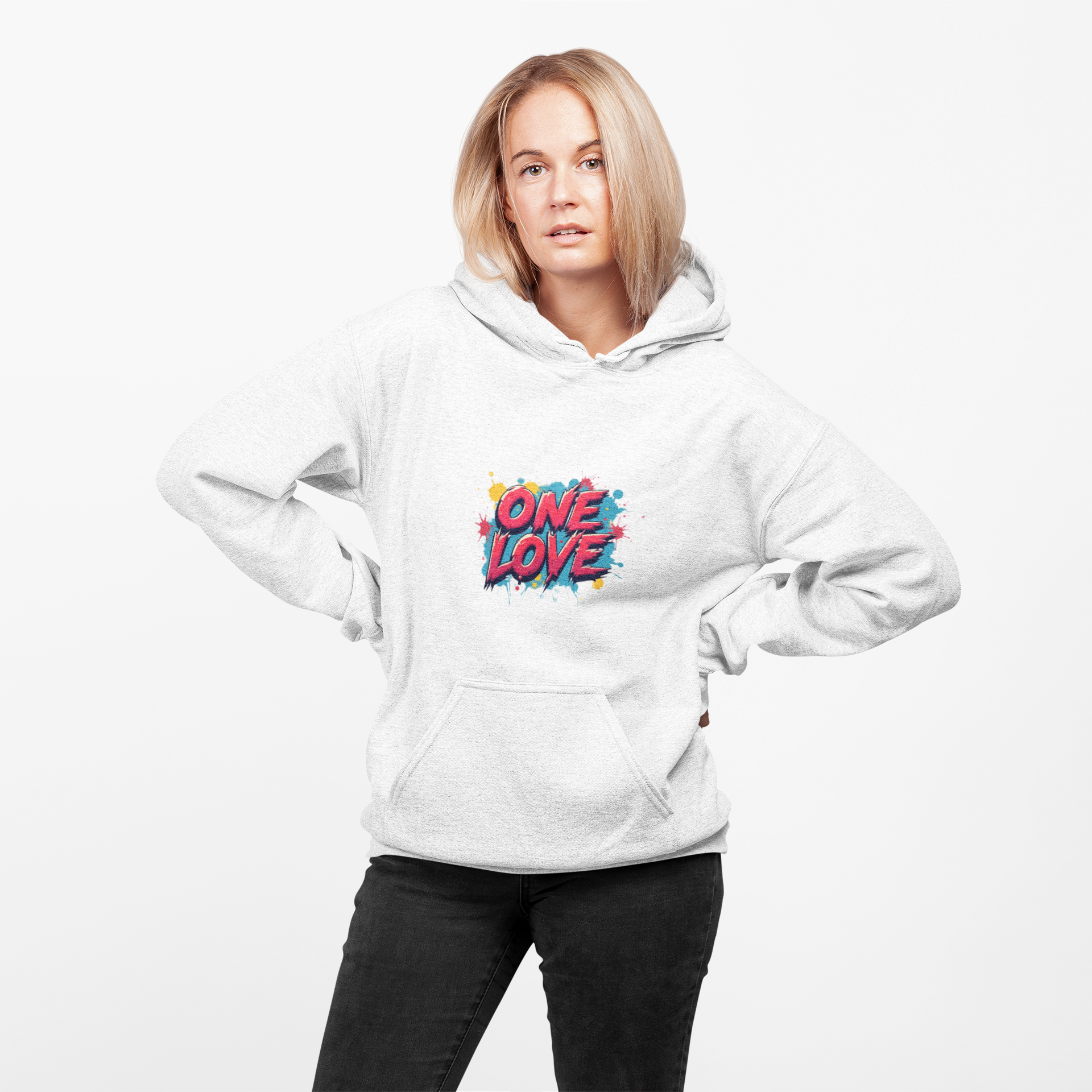 One Love Hooded Sweatshirt - Cozy Ladies product thumbnail image One Love Hooded Sweatshirt - Cozy Ladies product thumbnail image