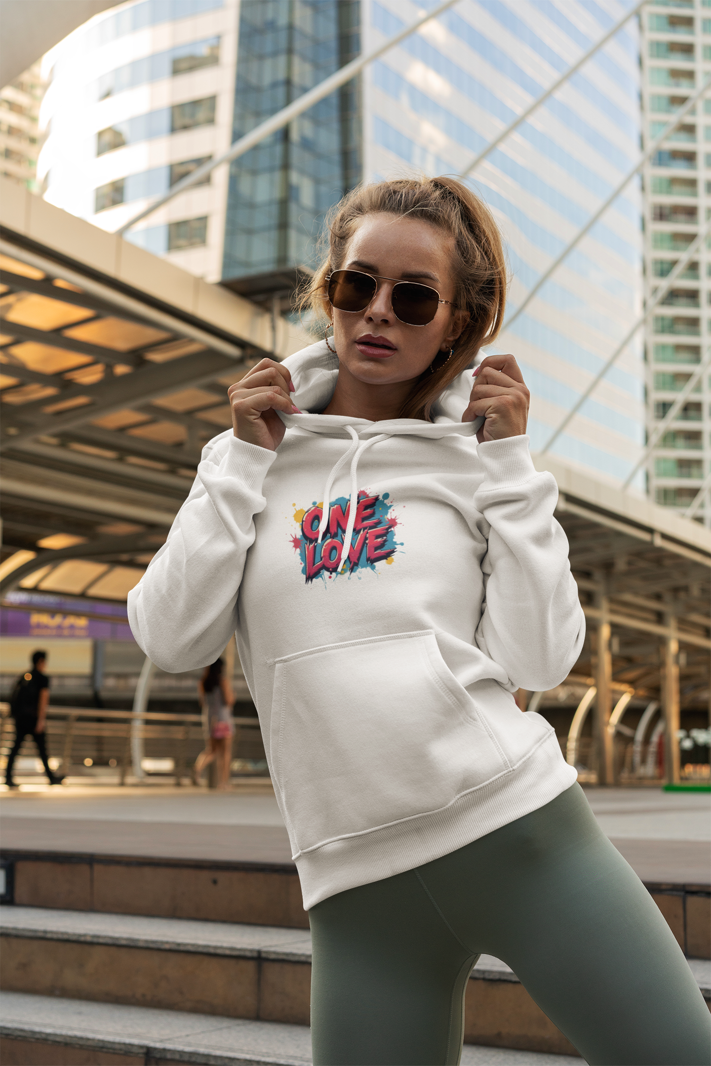 One Love Hooded Sweatshirt - Cozy Ladies product thumbnail image One Love Hooded Sweatshirt - Cozy Ladies product thumbnail image