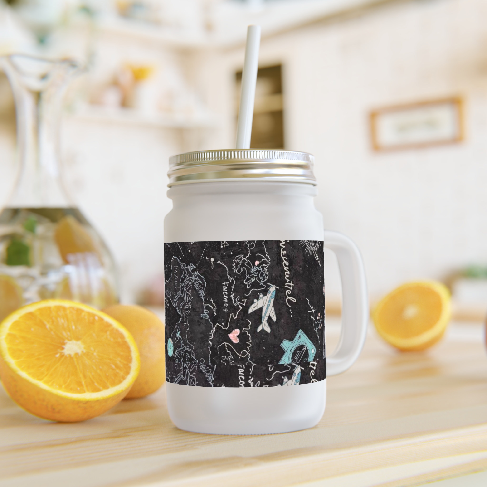 Personalized Frosted Mason Jar Mug, Drinkware, Outdoor Events, Rustic Kitchen Decor, Weddings, Parties, Birthdays, Seasonal Custom Gifts product thumbnail image Personalized Frosted Mason Jar Mug, Drinkware, Outdoor Events, Rustic Kitchen Decor, Weddings, Parties, Birthdays, Seasonal Custom Gifts product thumbnail image