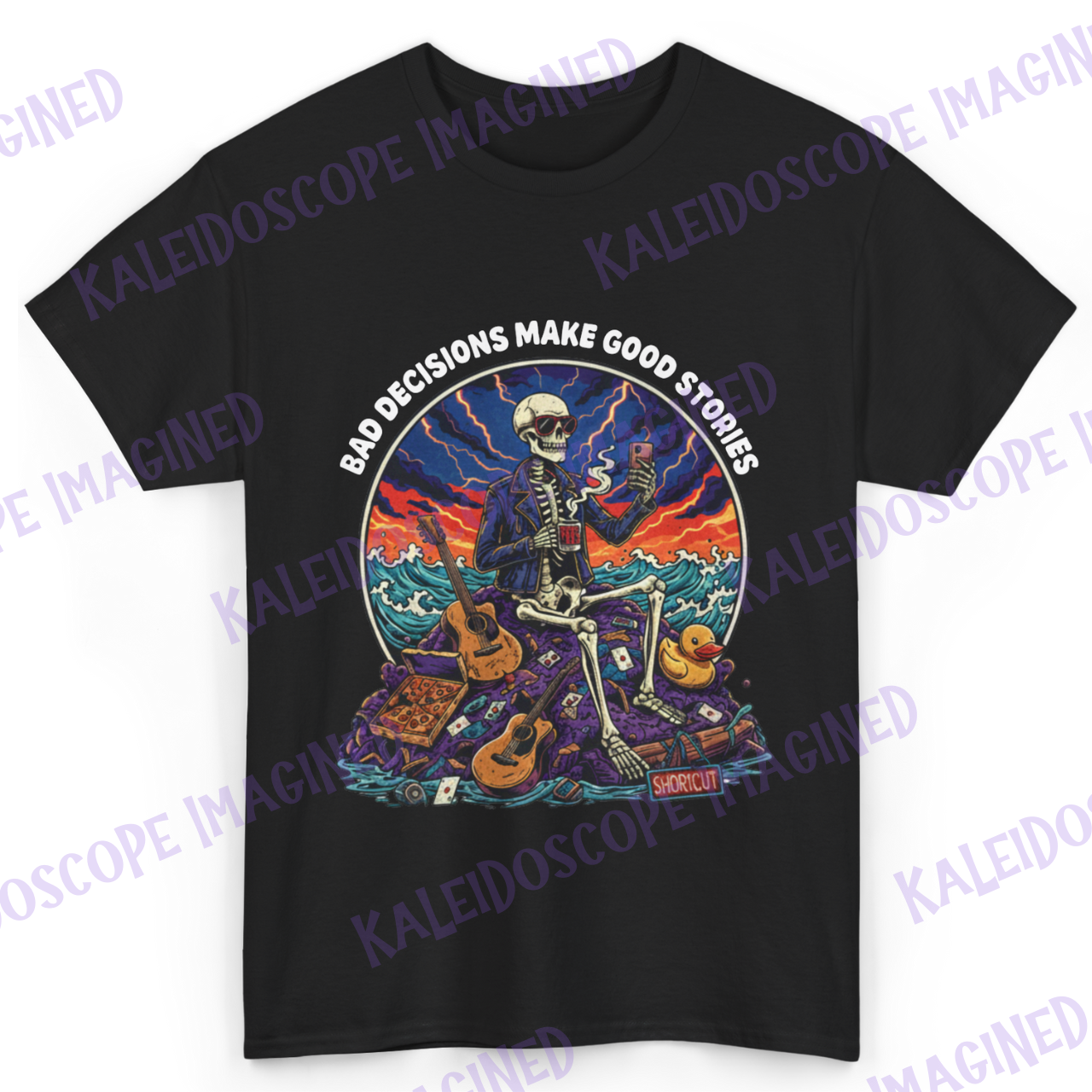 Bad Decisions Make Good Stories Unisex Heavy Cotton Tee, Graphic T-Shirt, Funny Party Shirt, Music Lovers Gift, Casual Wear, Summer Tee product thumbnail image