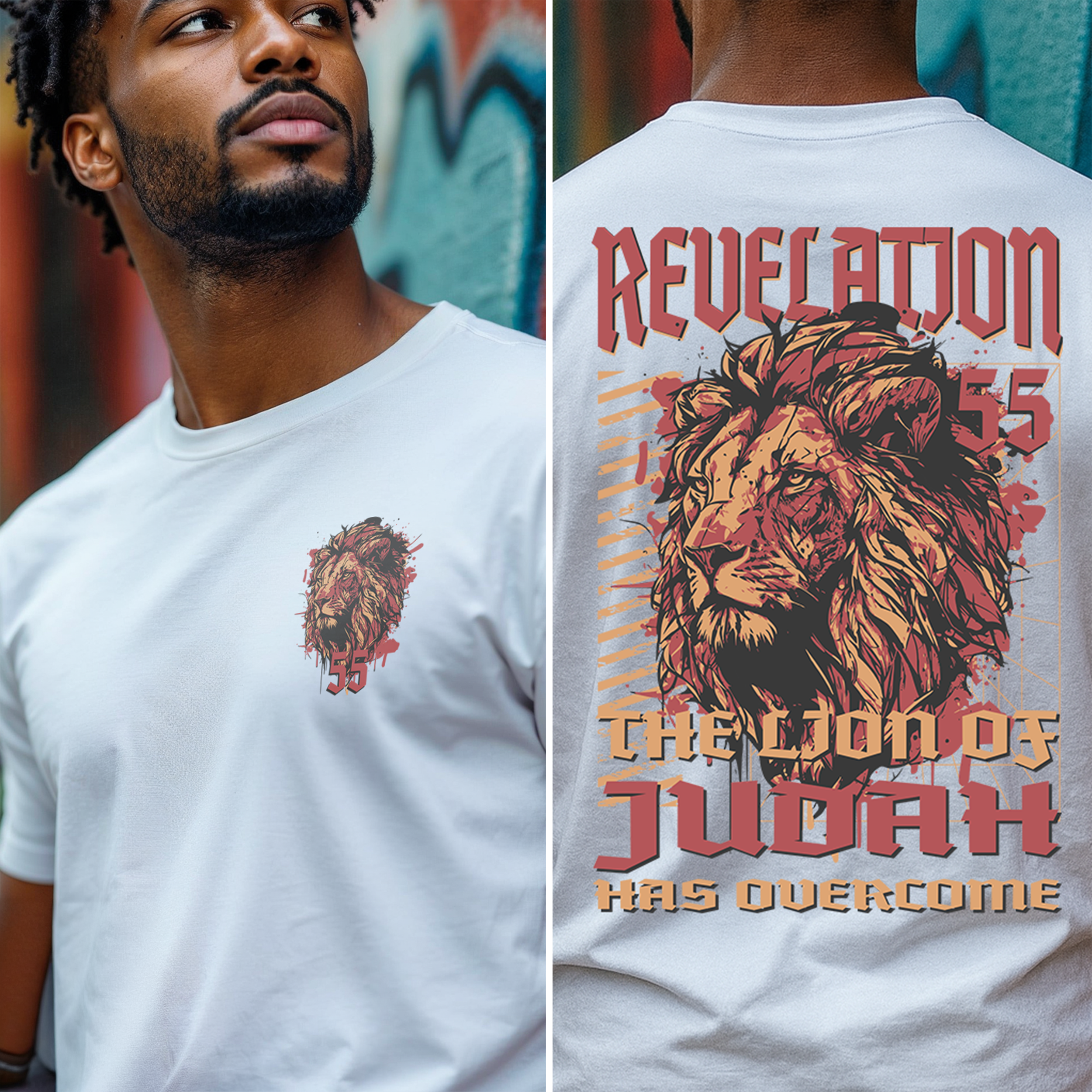 Revelation 5:5 - The Lion of Judah has Overcome Tshirt product thumbnail image Revelation 5:5 - The Lion of Judah has Overcome Tshirt product thumbnail image