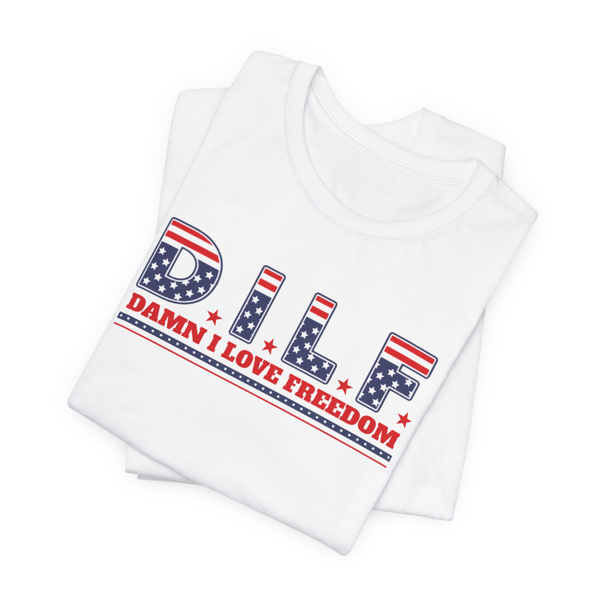 Funny Patriotic DILF Freedom Tee, Casual Tee, Unisex T-Shirt, Fun Graphic Shirt, Gifts for Dads, 4th of July Apparel product thumbnail image Funny Patriotic DILF Freedom Tee, Casual Tee, Unisex T-Shirt, Fun Graphic Shirt, Gifts for Dads, 4th of July Apparel product thumbnail image