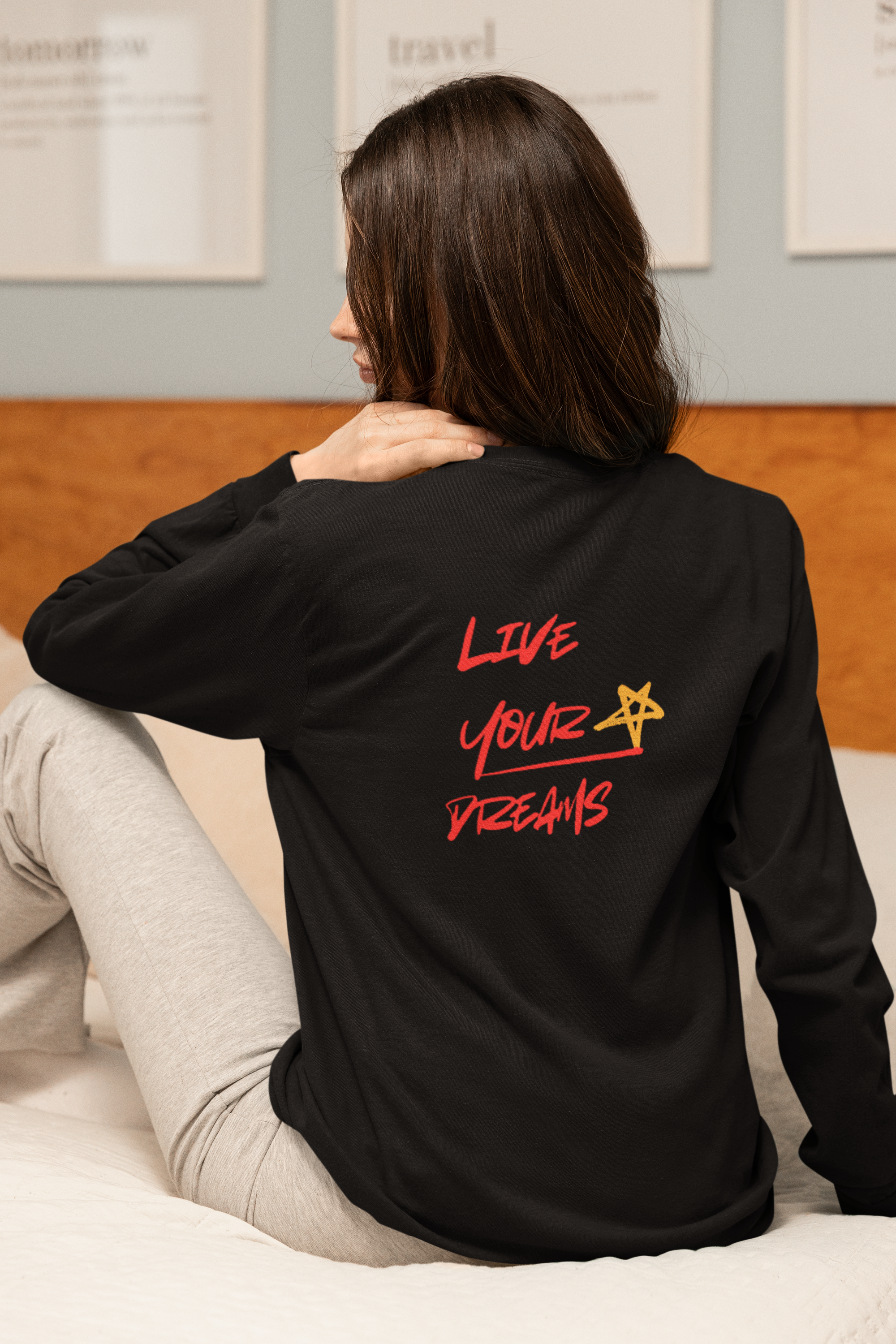 Unisex Long Sleeve T-Shirt with Leraze Steps Design, Perfect for Active Lifestyles, Gifts for Fitness Enthusiasts, Sportswear, Casua product thumbnail image