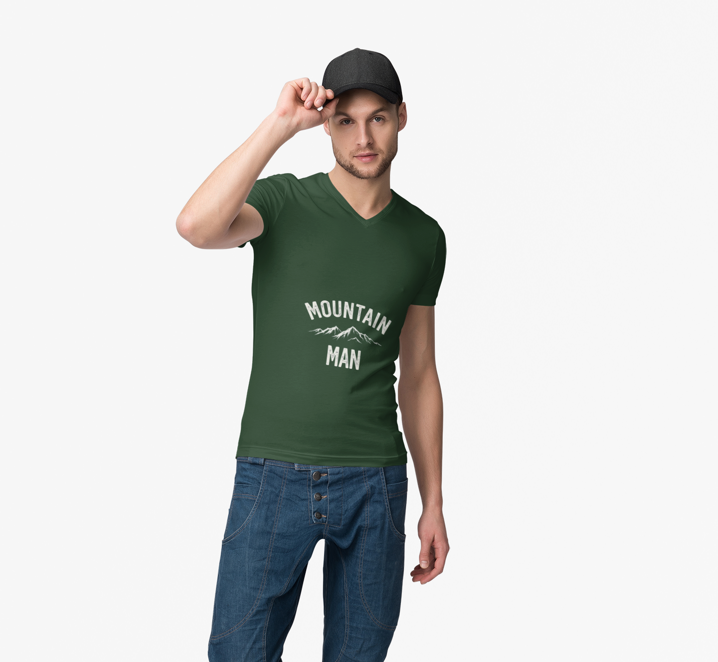 Mountain Man Heavy Cotton Tee | Outdoor Adventure Shirt for Him product thumbnail image