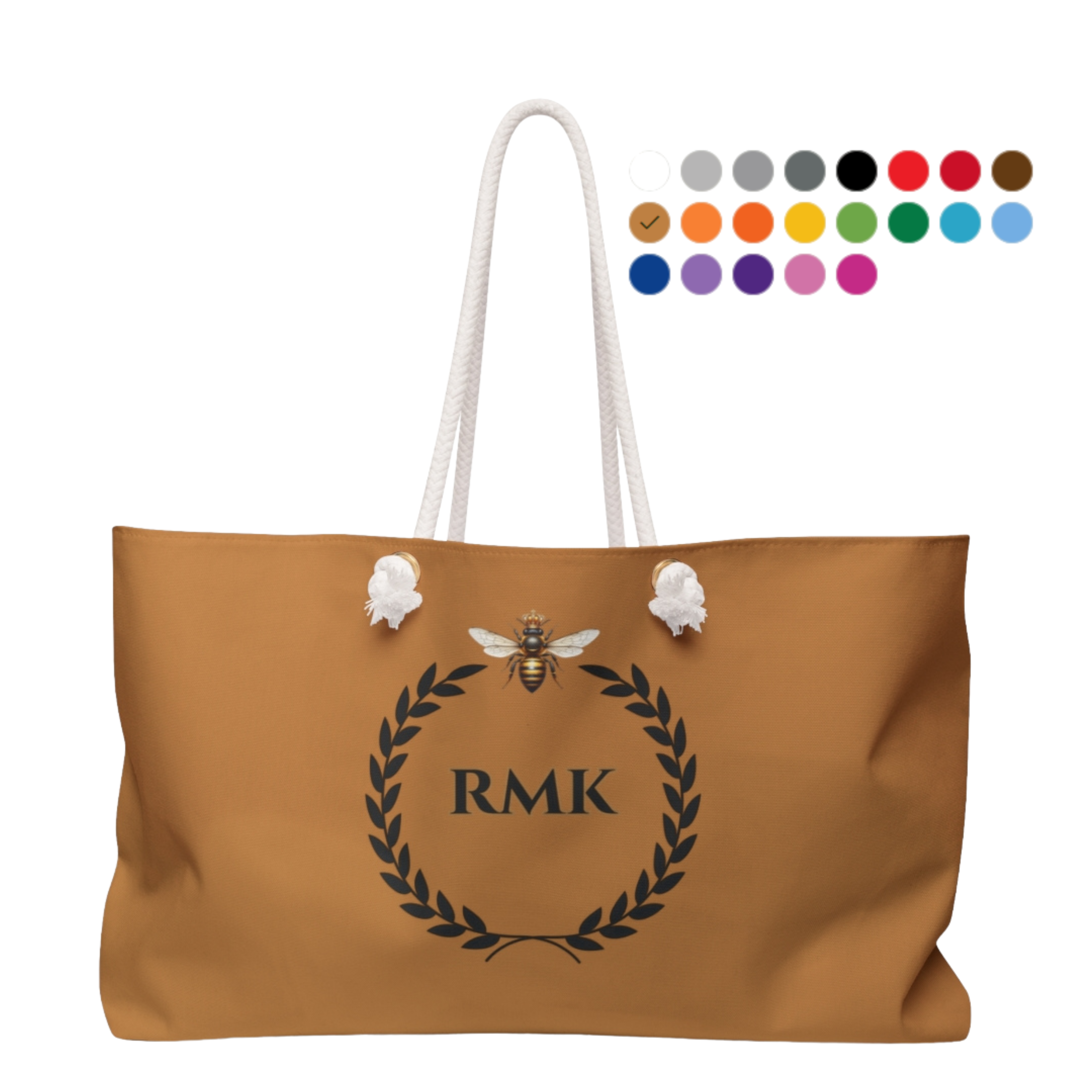 Weekender Bag, Personalized with initials, Overnight Bag, Vacation Tote, School Supplies Organizer product thumbnail image