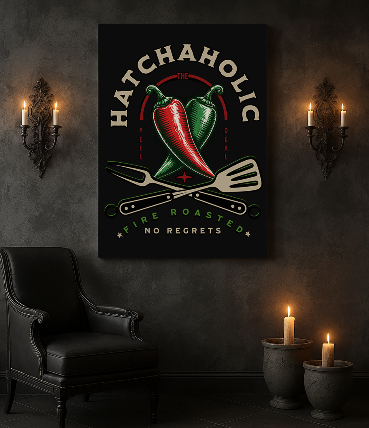 Rolled Poster | Hatchaholic Vintage Hatch Green Red Chile Funny BBQ Graphic product thumbnail image Rolled Poster | Hatchaholic Vintage Hatch Green Red Chile Funny BBQ Graphic product thumbnail image