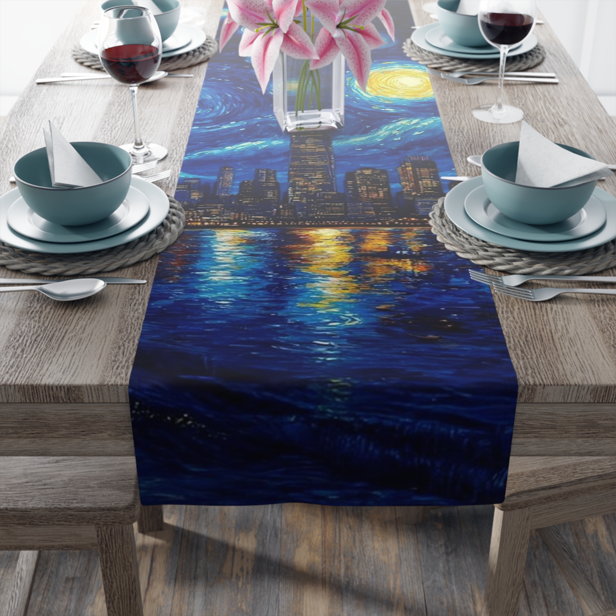 Personalized Cotton-Poly Table Runner, Family Dining, Home Decor, Events, Parties, Modern Table Settings, Wedding Anniversary Birthdays Gift ideas product thumbnail image Personalized Cotton-Poly Table Runner, Family Dining, Home Decor, Events, Parties, Modern Table Settings, Wedding Anniversary Birthdays Gift ideas product thumbnail image