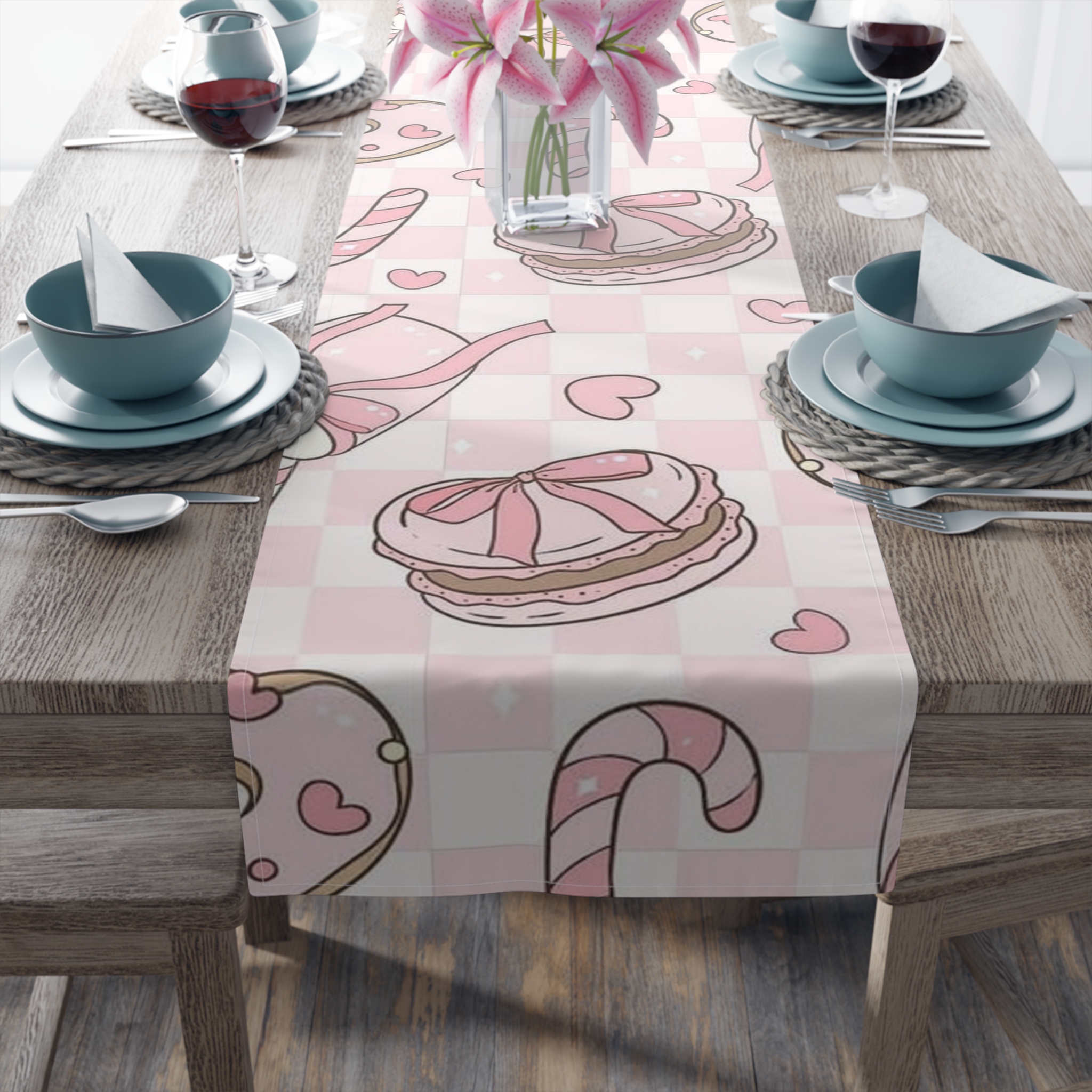 Personalized Cotton-Poly Table Runner, Family Dining, Home Decor, Events, Parties, Modern Table Settings, Wedding Anniversary Birthdays Gift ideas product thumbnail image Personalized Cotton-Poly Table Runner, Family Dining, Home Decor, Events, Parties, Modern Table Settings, Wedding Anniversary Birthdays Gift ideas product thumbnail image