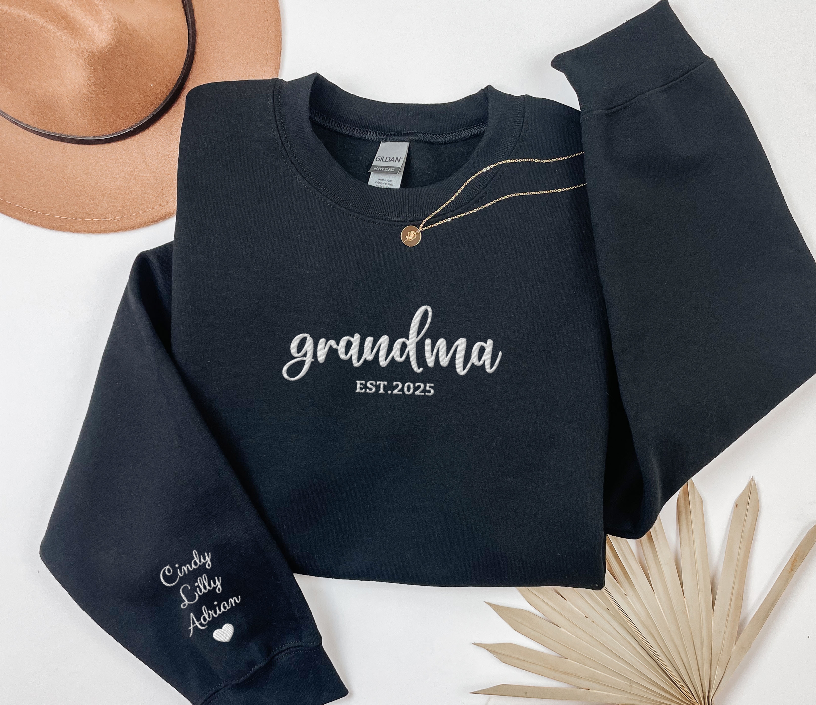 Personalized Grandma Sweatshirt – Gildan 18000 Crewneck | Custom EST Year & Grandkids Names | Nana/Mimi Gift | Cozy Unisex Fleece product thumbnail image Personalized Grandma Sweatshirt – Gildan 18000 Crewneck | Custom EST Year & Grandkids Names | Nana/Mimi Gift | Cozy Unisex Fleece product thumbnail image