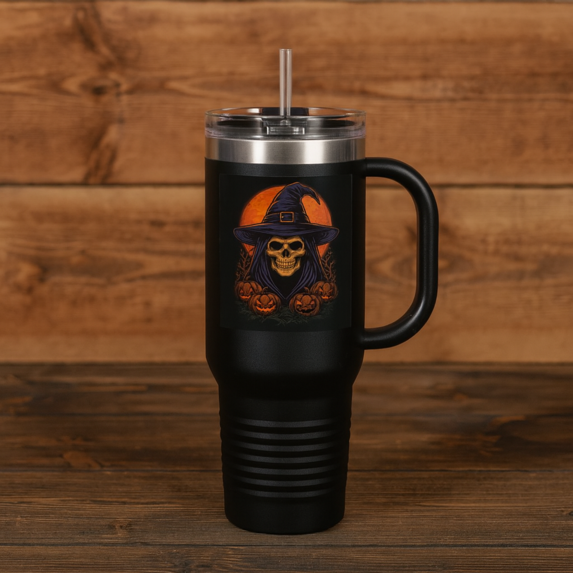 Spooky Skull 40oz Travel Mug | Halloween Witch Pumpkin Tumbler | Insulated Stainless Steel Mug with Handle | Gothic Gift for Him or Her product thumbnail image Spooky Skull 40oz Travel Mug | Halloween Witch Pumpkin Tumbler | Insulated Stainless Steel Mug with Handle | Gothic Gift for Him or Her product thumbnail image