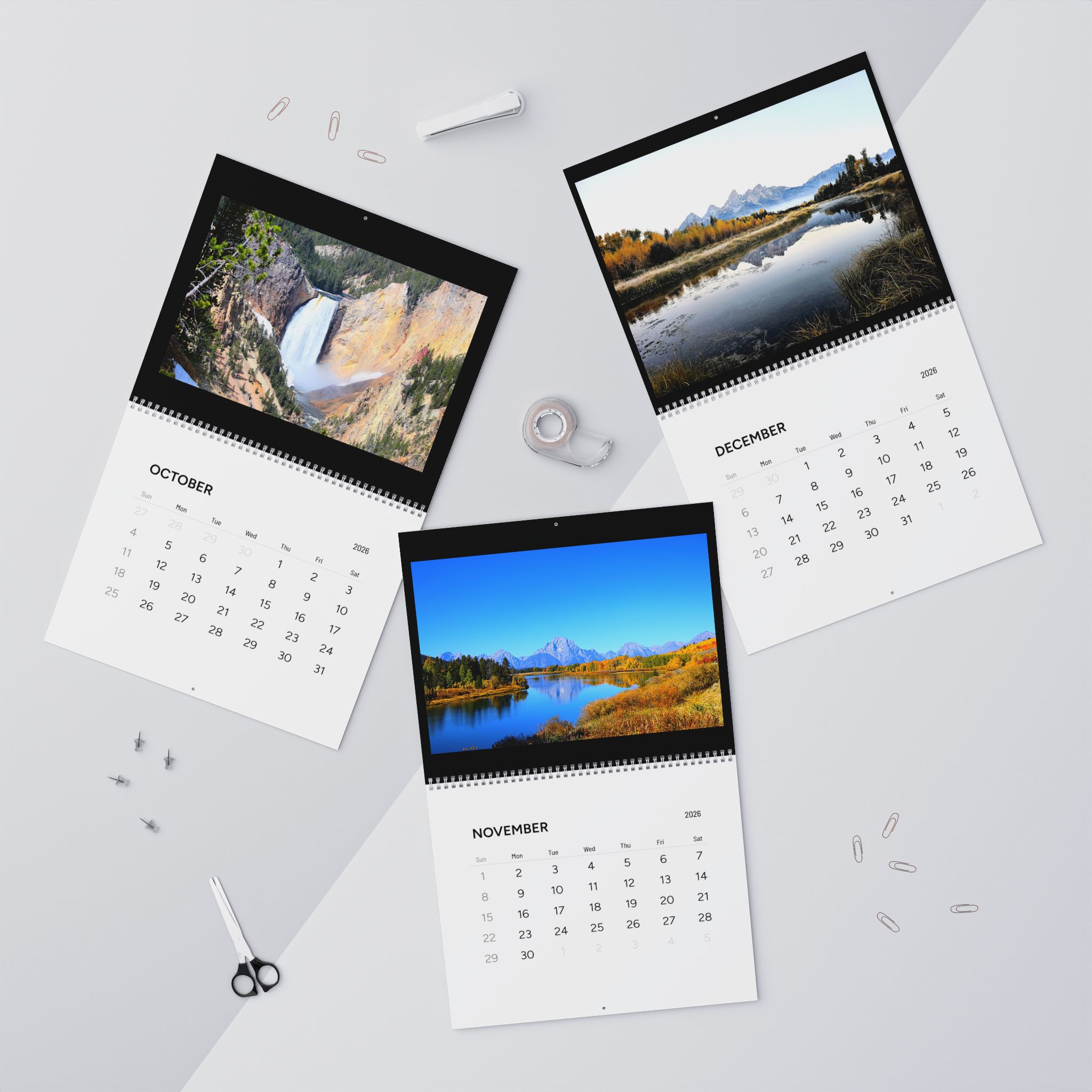 Landscape Wall Calendars (2026) Photography by Jessica Campbell