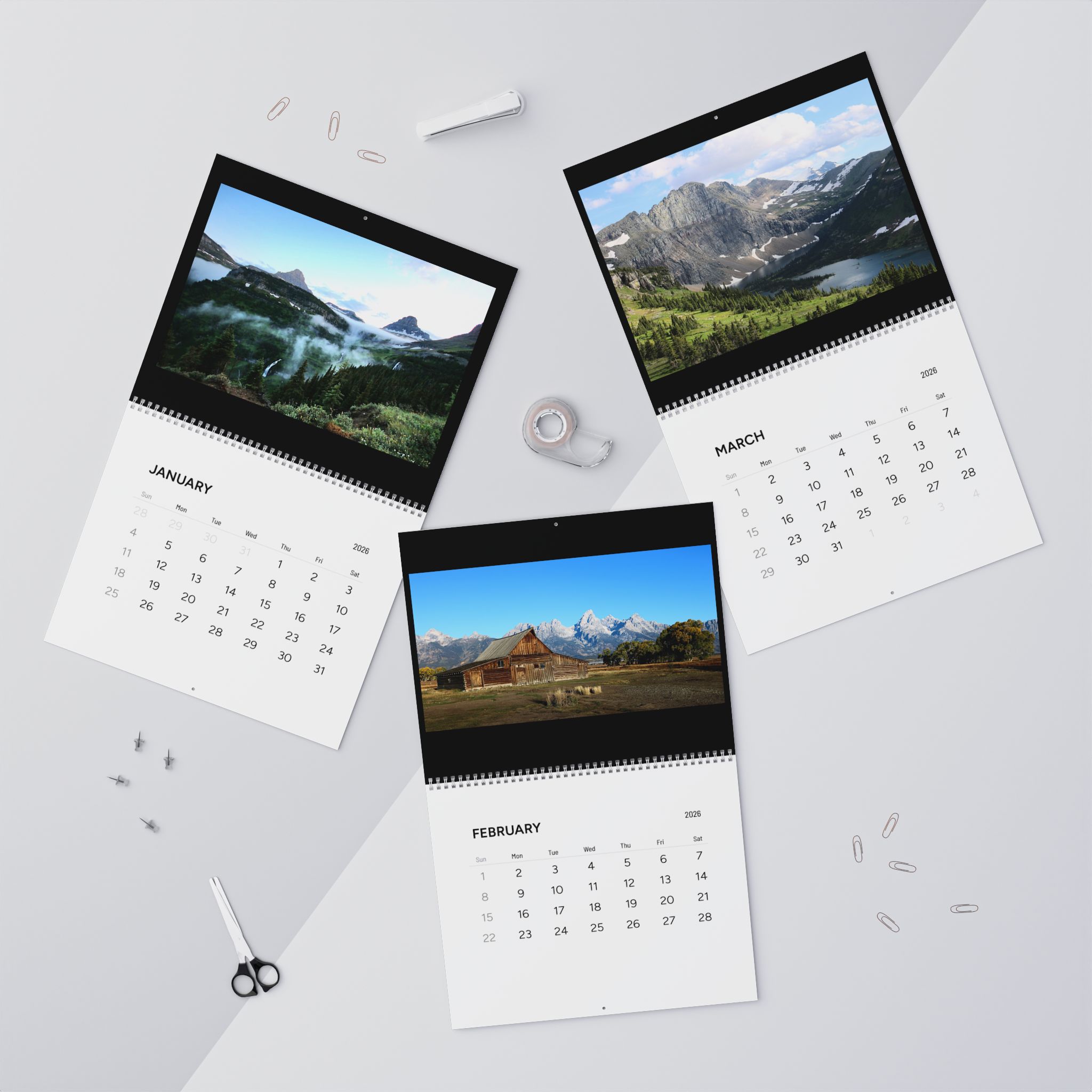 Landscape Wall Calendars (2026) Photography by Jessica Campbell product thumbnail image Landscape Wall Calendars (2026) Photography by Jessica Campbell product thumbnail image