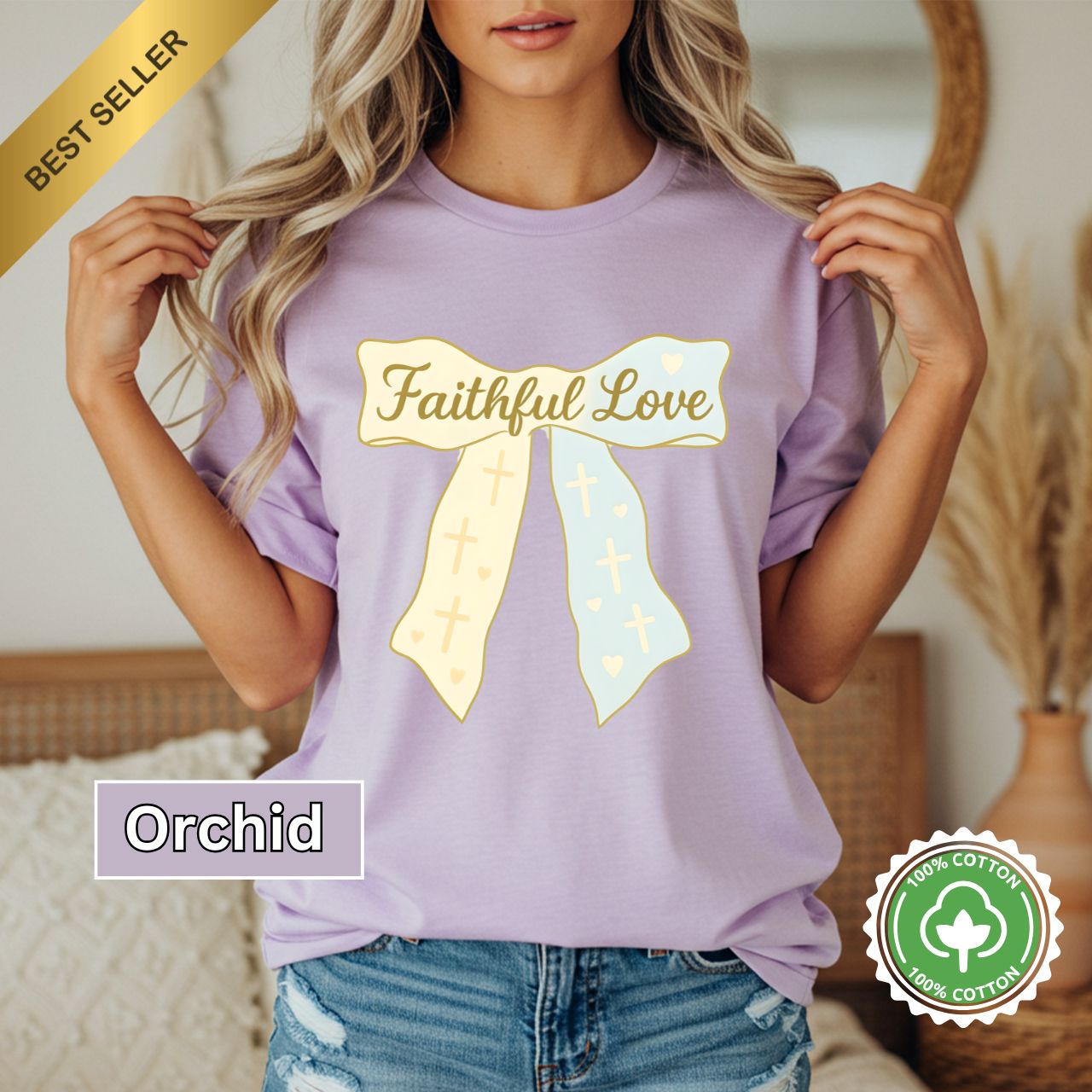 Faithful Love Christian Tee T-Shirt Faithful Love Unisex T-Shirt Inspirational Christian Tee, Gift for Believers, Faith Apparel, Religious Casual Wear product thumbnail image Faithful Love Christian Tee T-Shirt Faithful Love Unisex T-Shirt Inspirational Christian Tee, Gift for Believers, Faith Apparel, Religious Casual Wear product thumbnail image