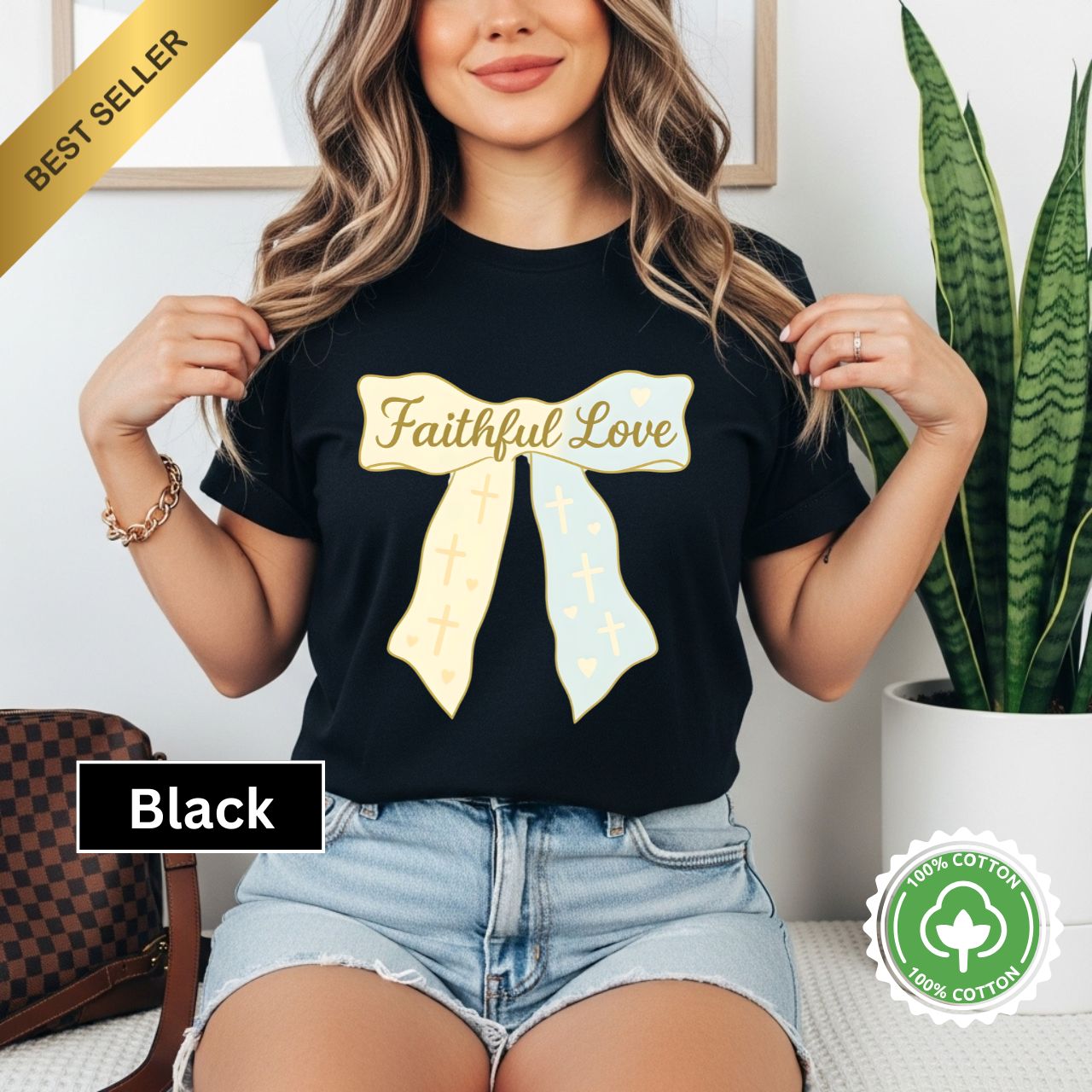 Faithful Love Christian Tee T-Shirt Faithful Love Unisex T-Shirt Inspirational Christian Tee, Gift for Believers, Faith Apparel, Religious Casual Wear product thumbnail image Faithful Love Christian Tee T-Shirt Faithful Love Unisex T-Shirt Inspirational Christian Tee, Gift for Believers, Faith Apparel, Religious Casual Wear product thumbnail image