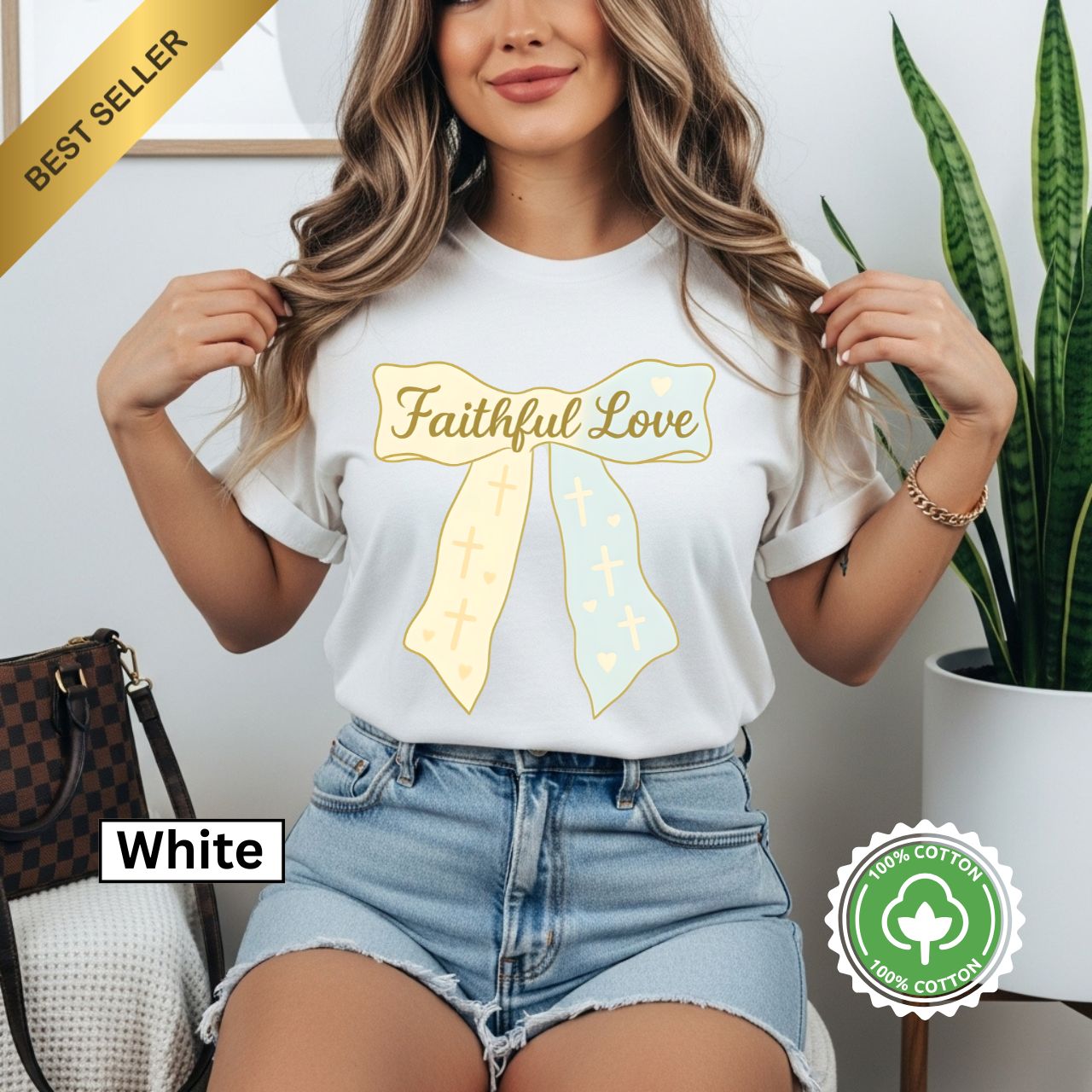 Faithful Love Christian Tee T-Shirt Faithful Love Unisex T-Shirt Inspirational Christian Tee, Gift for Believers, Faith Apparel, Religious Casual Wear product thumbnail image Faithful Love Christian Tee T-Shirt Faithful Love Unisex T-Shirt Inspirational Christian Tee, Gift for Believers, Faith Apparel, Religious Casual Wear product thumbnail image