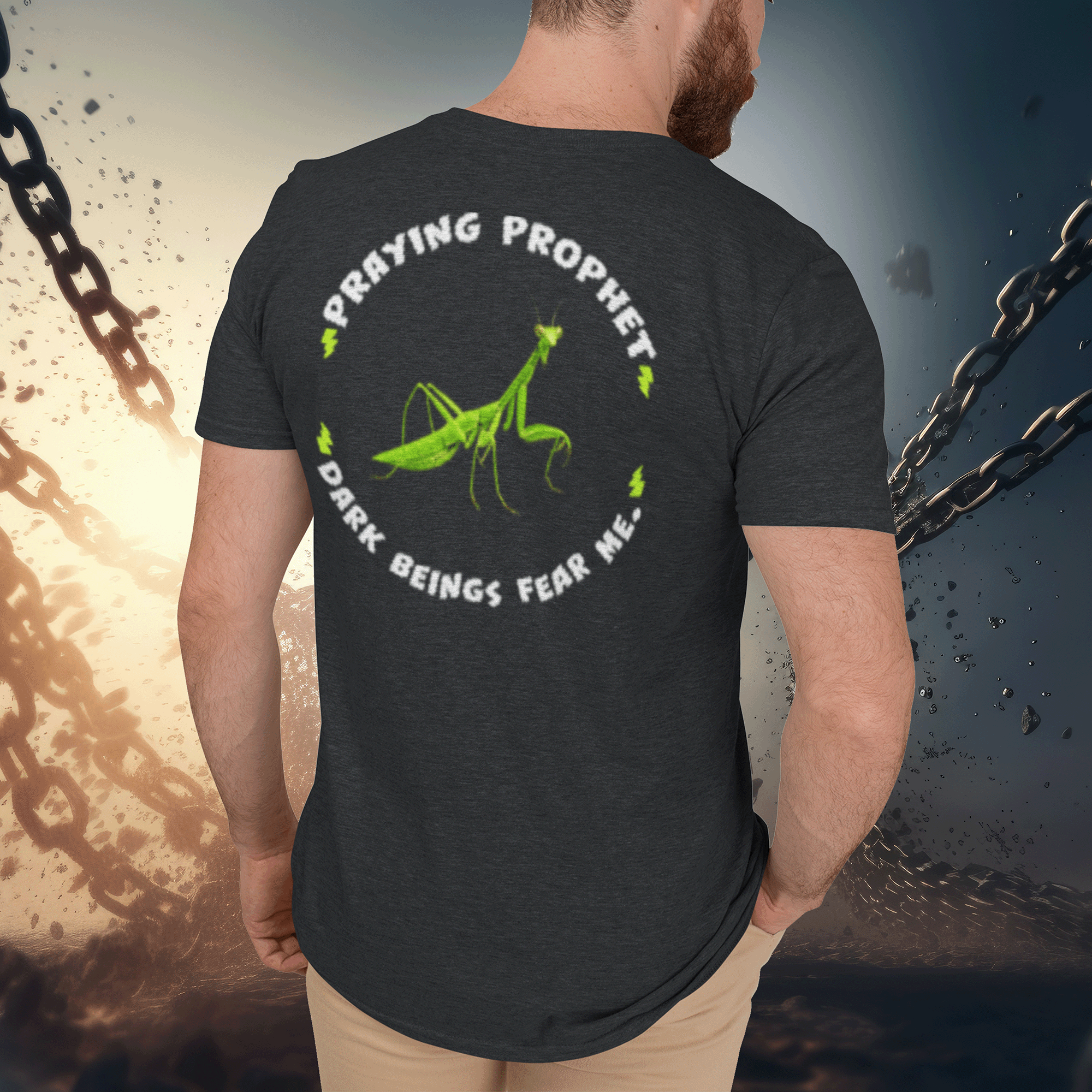 MANTIS (PRAYING PROPHET) Men's Graphic Tee, Edgy Streetwear, Perfect for Casual Outings, Unique Menswear