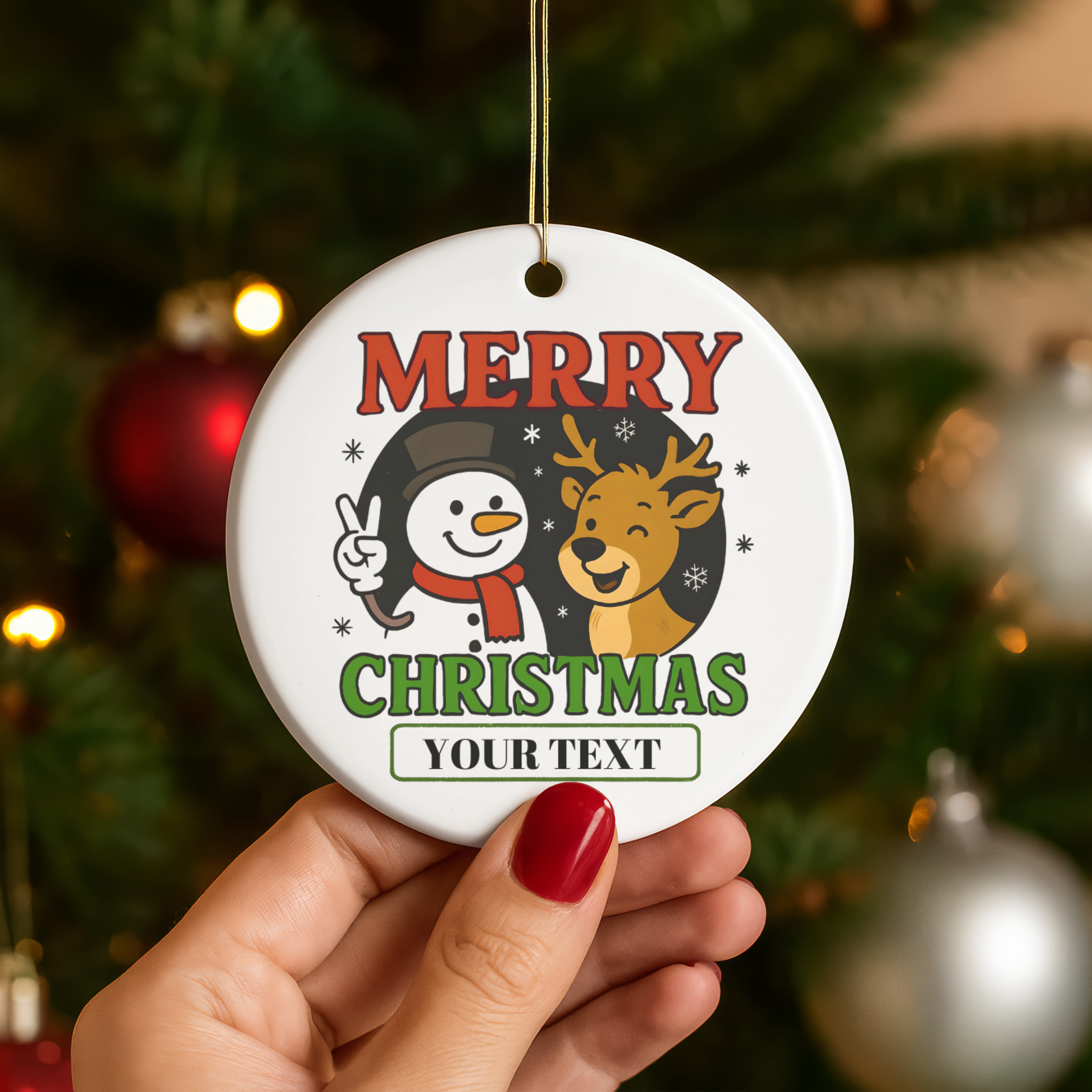 Merry Christmas Ceramic Ornament, Holiday Decor, Personalized Xmas Gift, Tree Accessories, Festive Home Decoration, Winter Keepsake product thumbnail image Merry Christmas Ceramic Ornament, Holiday Decor, Personalized Xmas Gift, Tree Accessories, Festive Home Decoration, Winter Keepsake product thumbnail image