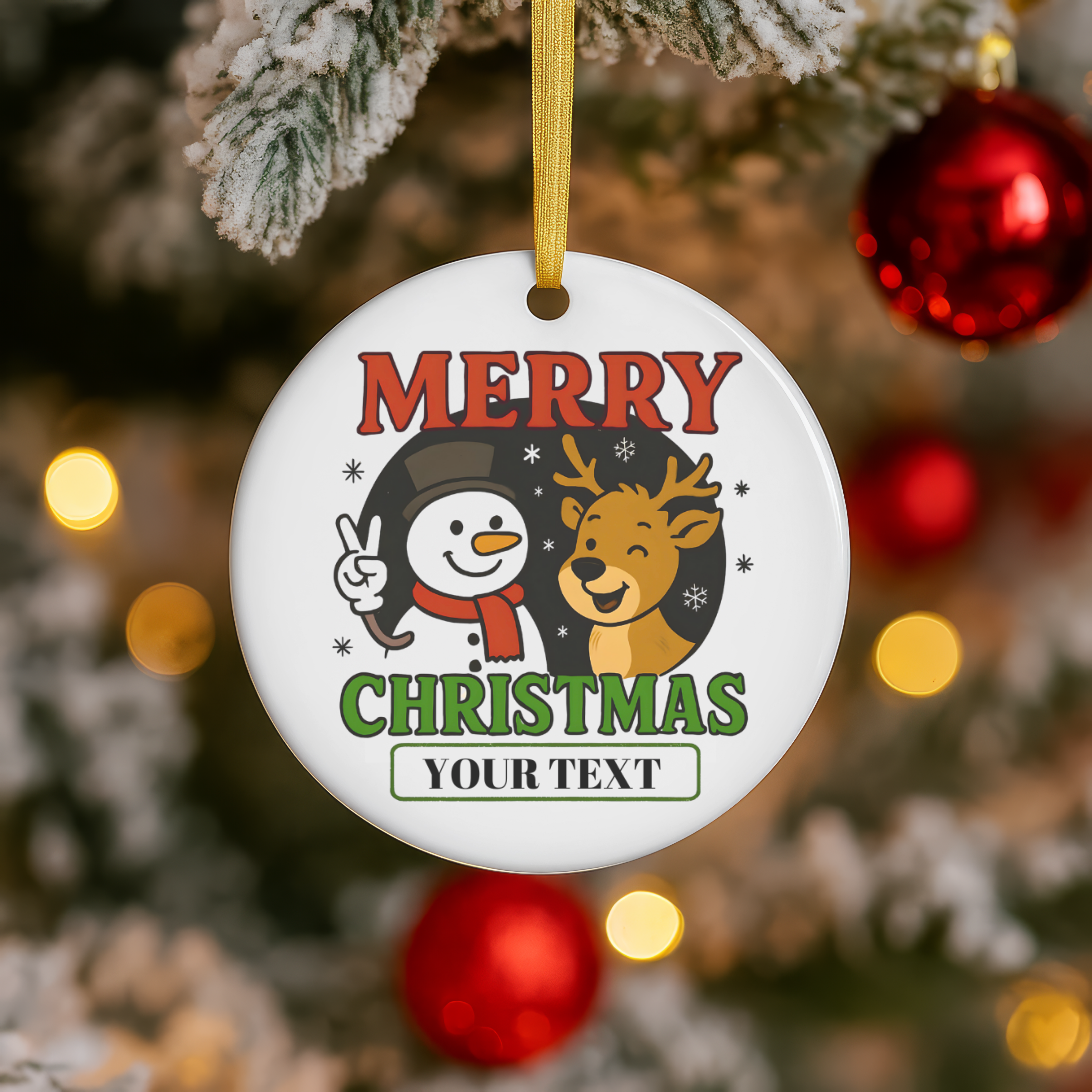 Merry Christmas Ceramic Ornament, Holiday Decor, Personalized Xmas Gift, Tree Accessories, Festive Home Decoration, Winter Keepsake product thumbnail image Merry Christmas Ceramic Ornament, Holiday Decor, Personalized Xmas Gift, Tree Accessories, Festive Home Decoration, Winter Keepsake product thumbnail image