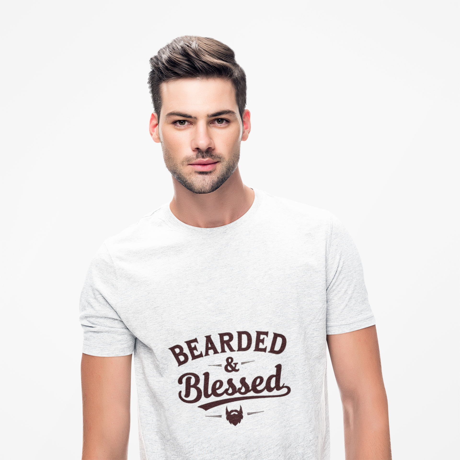 Bearded & Blessed Unisex T-shirt - Father's Day Gift for Beard Lovers product thumbnail image Bearded & Blessed Unisex T-shirt - Father's Day Gift for Beard Lovers product thumbnail image