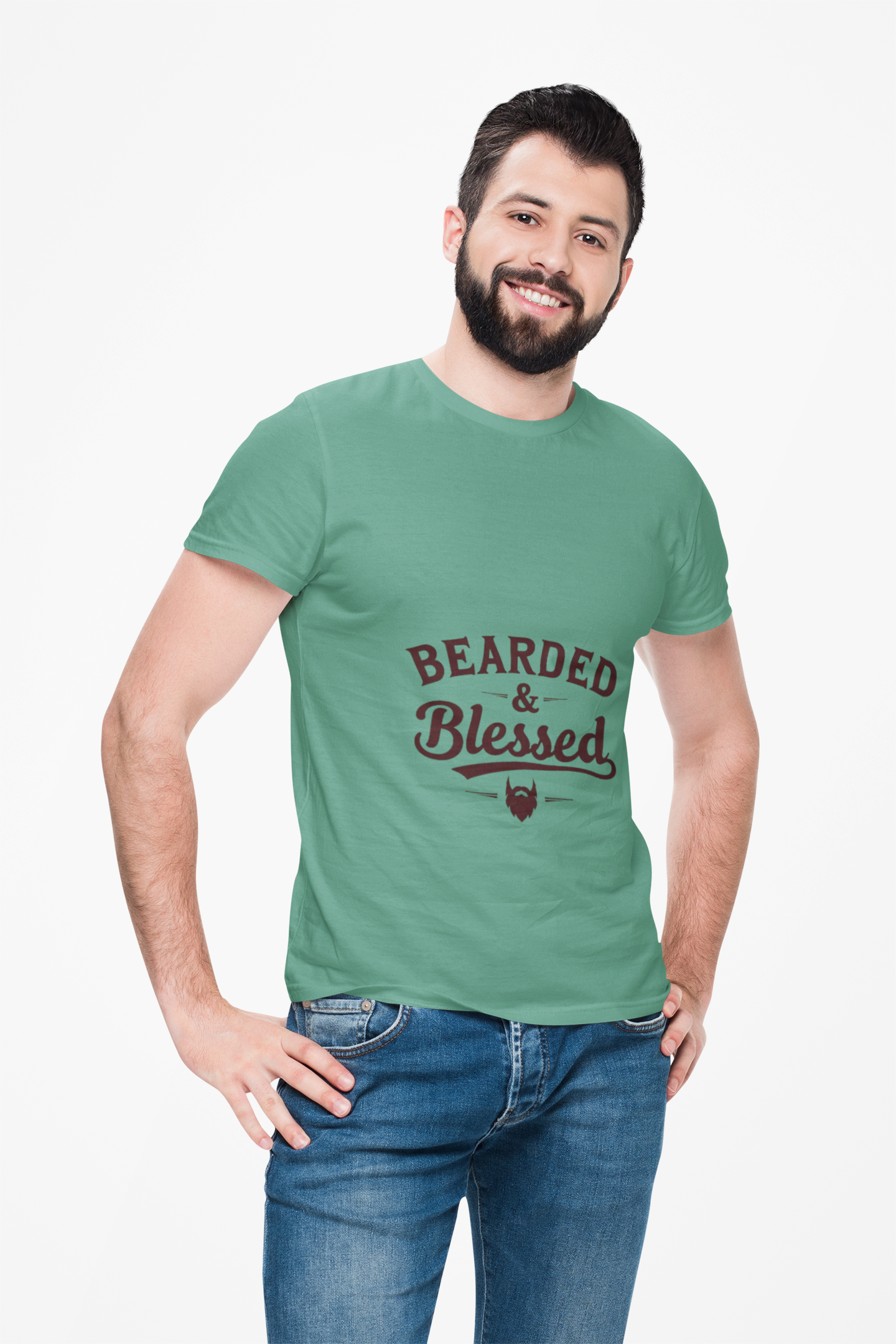 Bearded & Blessed Unisex T-shirt - Father's Day Gift for Beard Lovers product thumbnail image Bearded & Blessed Unisex T-shirt - Father's Day Gift for Beard Lovers product thumbnail image
