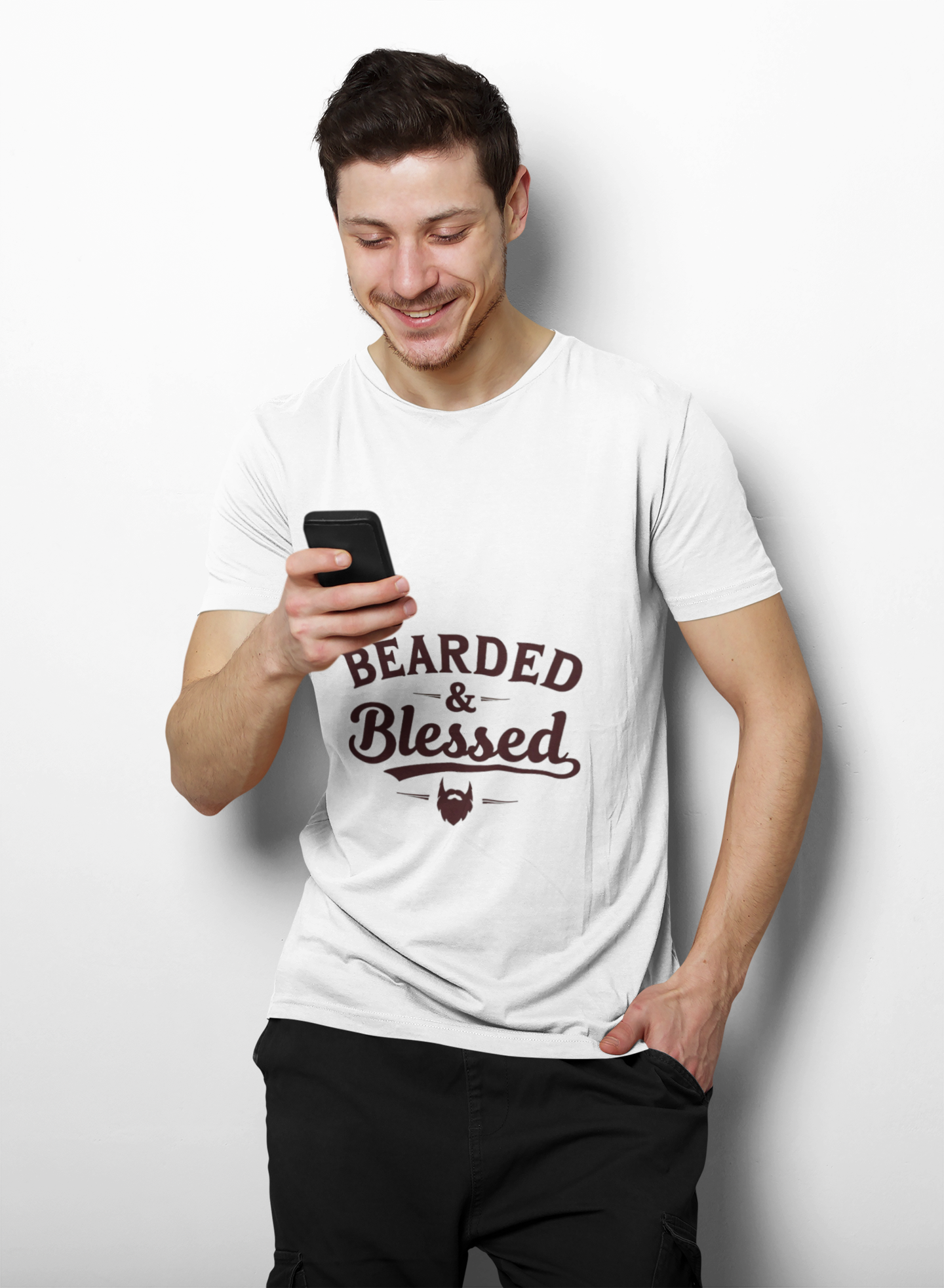 Bearded & Blessed Unisex T-shirt - Father's Day Gift for Beard Lovers product thumbnail image Bearded & Blessed Unisex T-shirt - Father's Day Gift for Beard Lovers product thumbnail image
