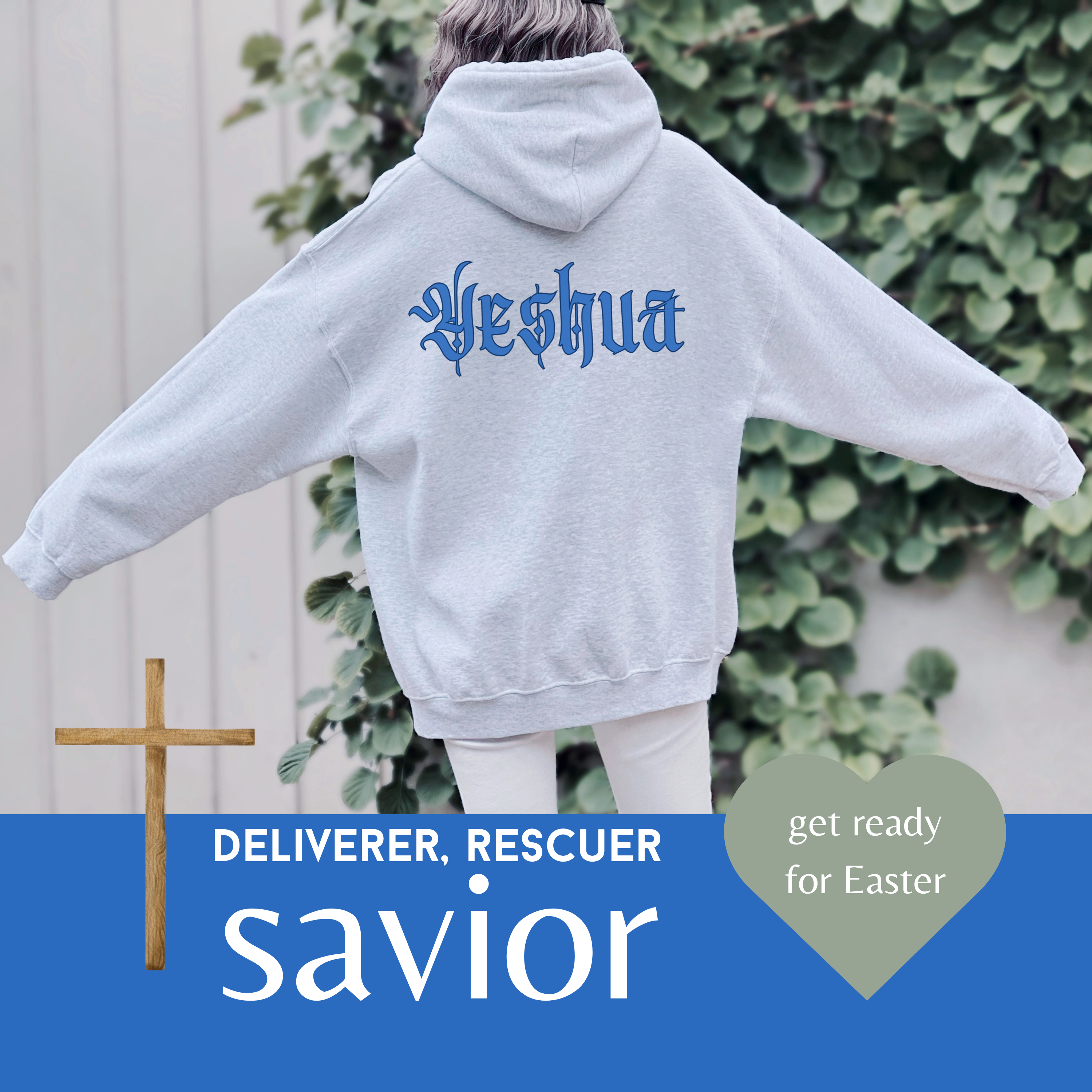Christian Hoodie Faith-Based Gospel Jesus Yeshua Unisex Sweatshirt Christian Hoodie Faith-Based Gospel Jesus Yeshua Unisex Sweatshirt