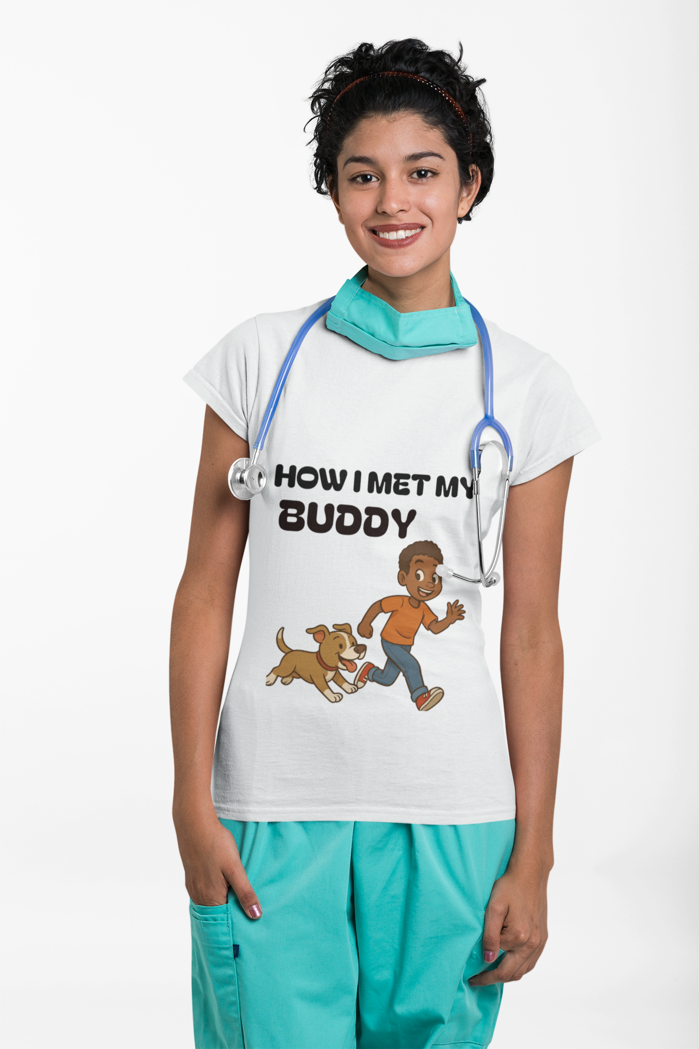 Kids Tee Shirt- How I Met My Buddy, Fun Kids T-Shirt, Dog Lover Tee, Gift for Kids, Cute Animal Shirt product thumbnail image Kids Tee Shirt- How I Met My Buddy, Fun Kids T-Shirt, Dog Lover Tee, Gift for Kids, Cute Animal Shirt product thumbnail image