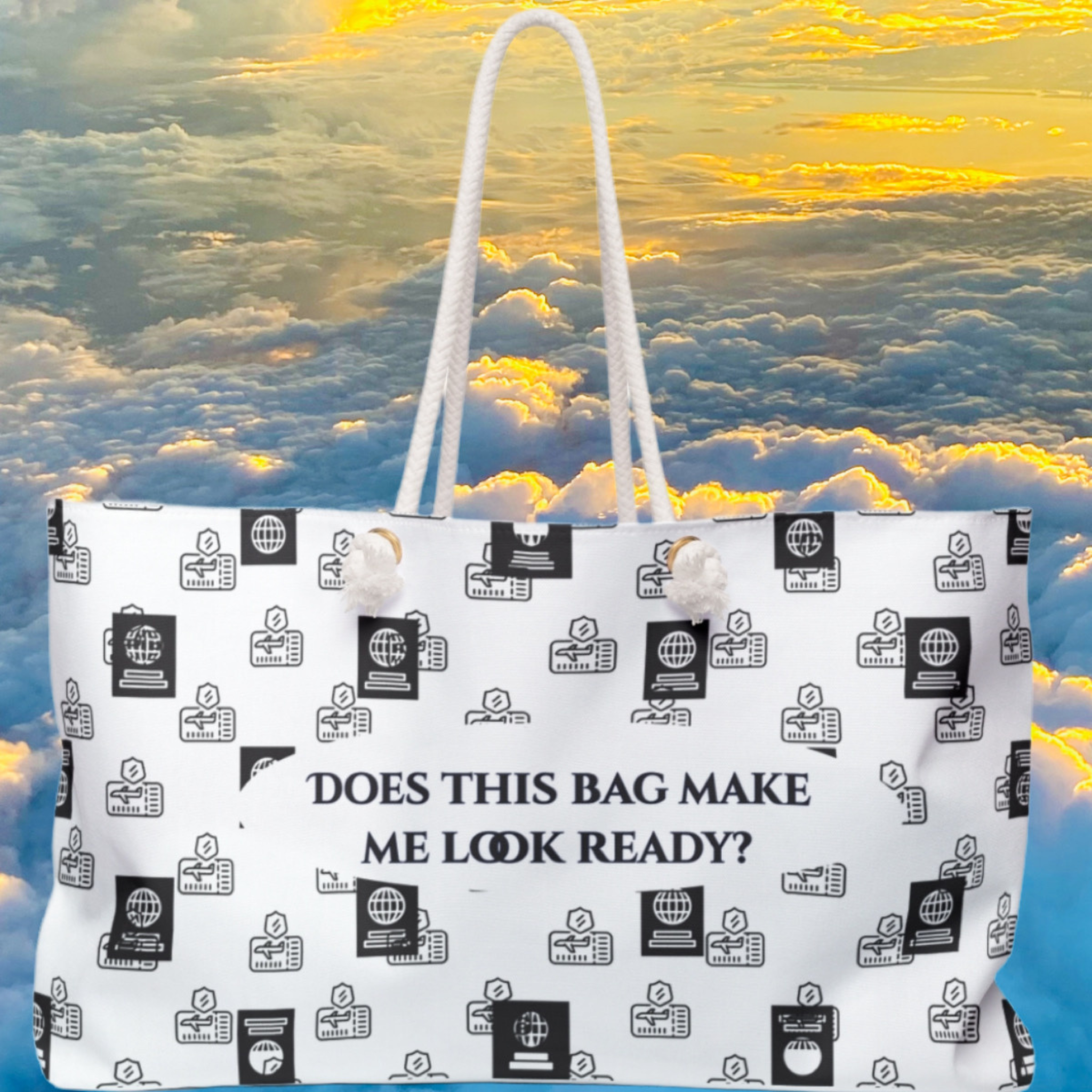 Does this bag make me look ready? Weekender Bag, Personalized with initials, Overnight Bag, Vacation Tote, School Supplies Organizer product thumbnail image Does this bag make me look ready? Weekender Bag, Personalized with initials, Overnight Bag, Vacation Tote, School Supplies Organizer product thumbnail image