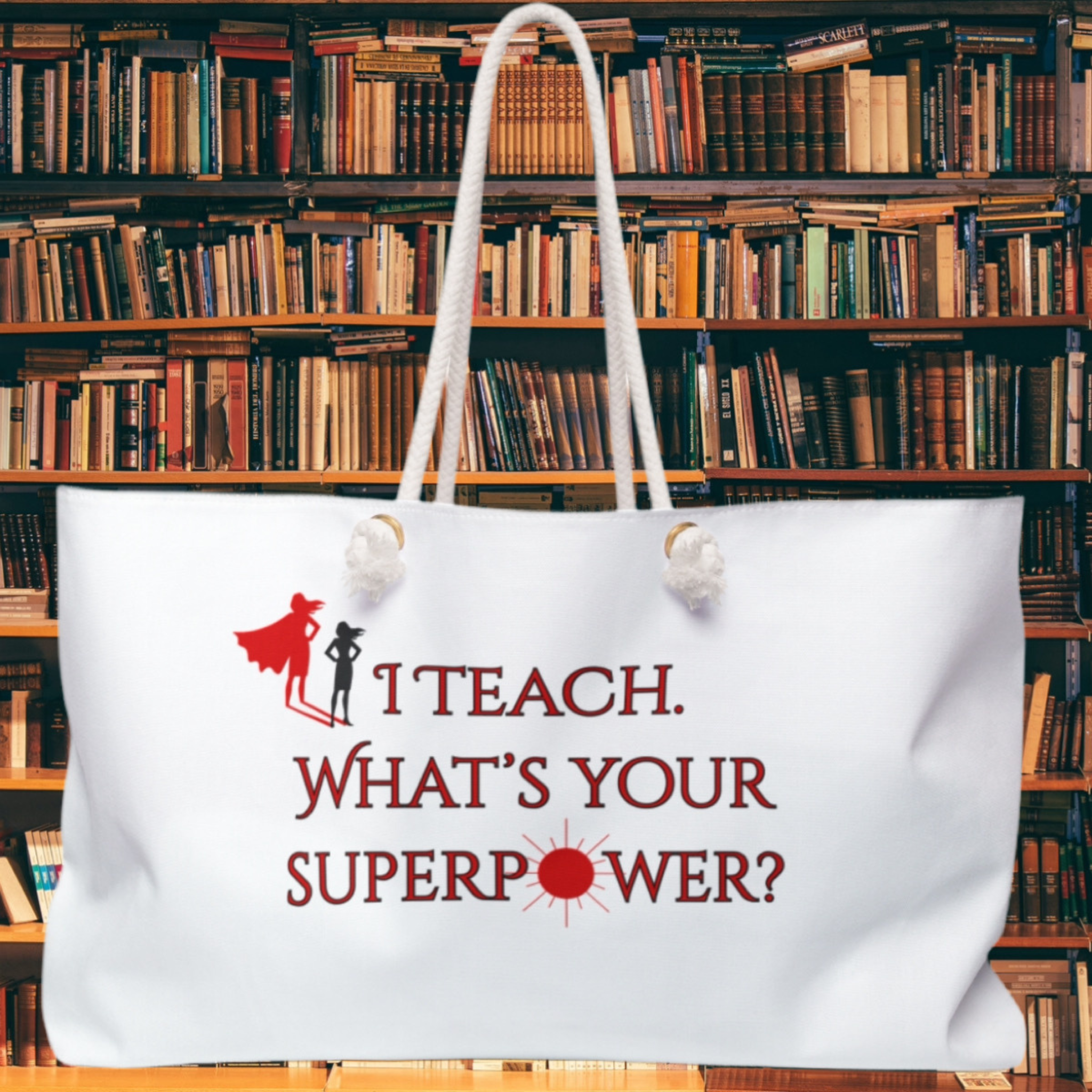 Teacher Weekender Bag, Gift for Educators, Tote for Teacher Appreciation, Overnight Bag, Vacation Tote, School Supplies Organizer Teacher Weekender Bag, Gift for Educators, Tote for Teacher Appreciation, Overnight Bag, Vacation Tote, School Supplies Organizer