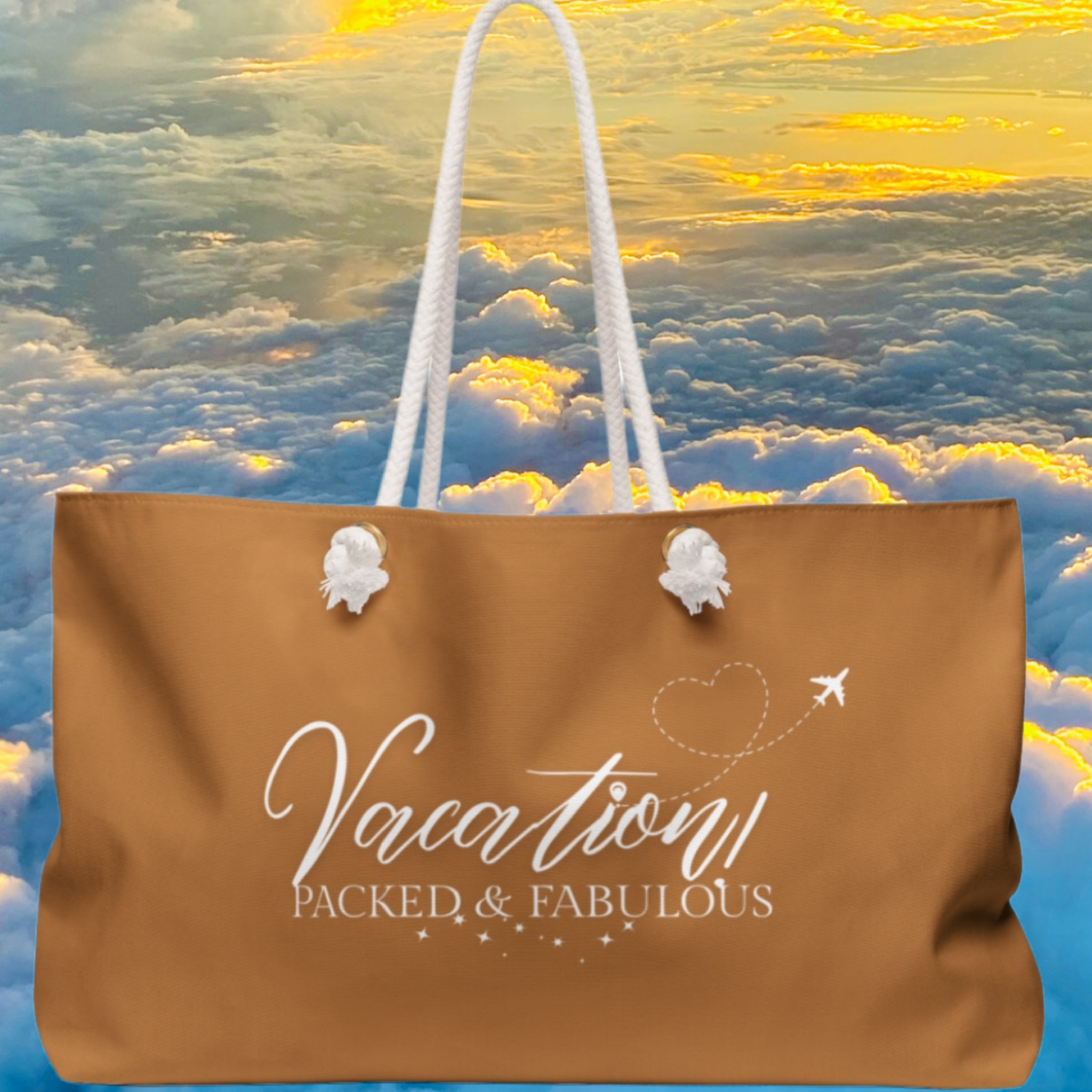 Weekender Bag - Packed and Fabulous Travel Tote Weekender Bag - Packed and Fabulous Travel Tote