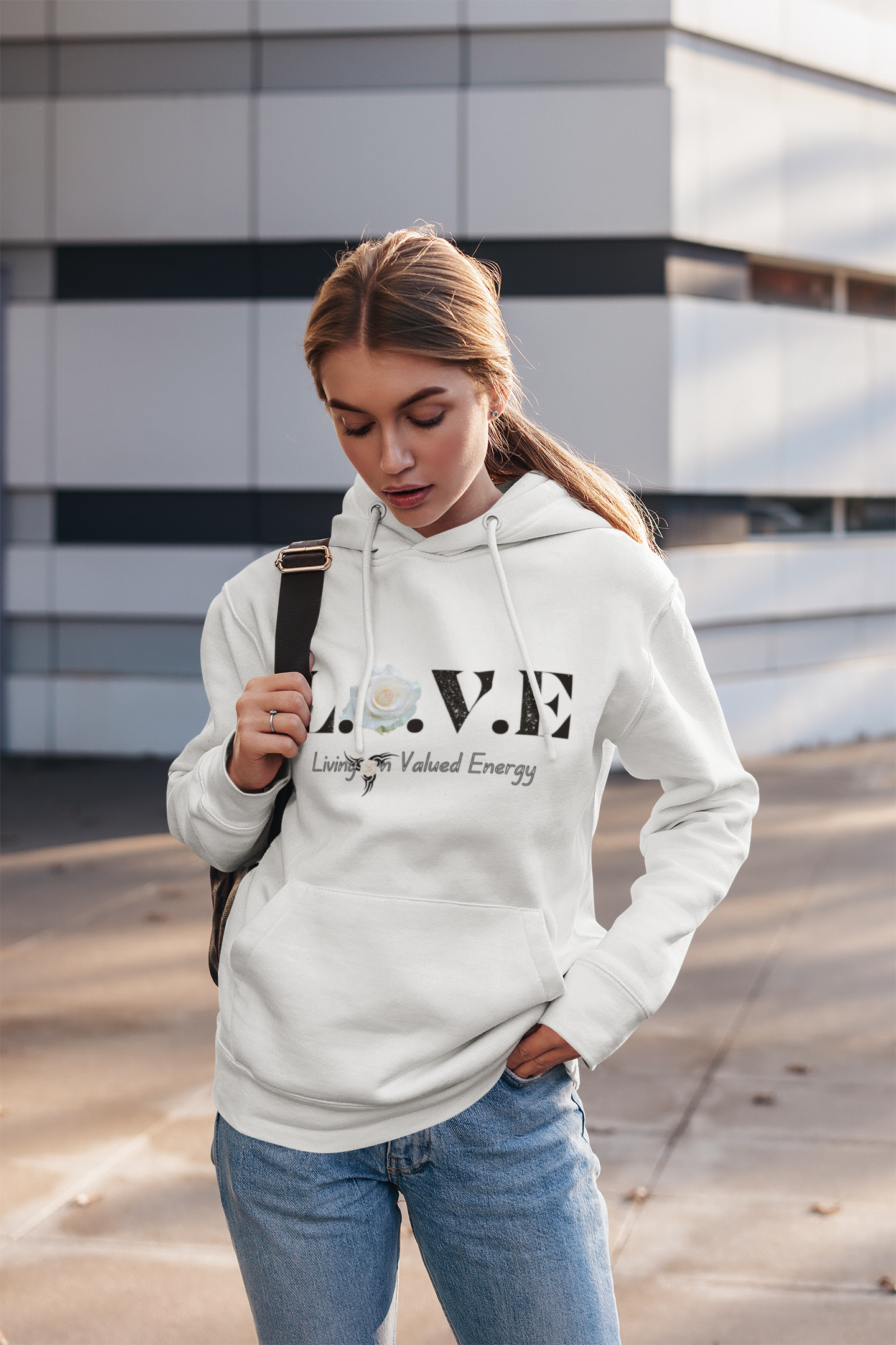 Love Energy Unisex Hoodie, Cozy Hooded Sweatshirt product thumbnail image Love Energy Unisex Hoodie, Cozy Hooded Sweatshirt product thumbnail image