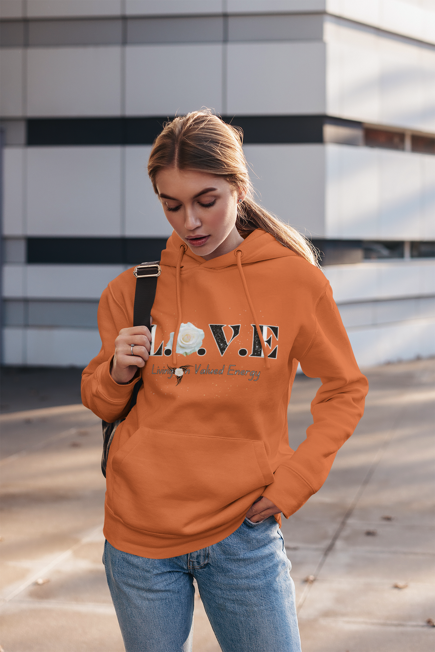 Love Energy Unisex Hoodie, Cozy Hooded Sweatshirt product thumbnail image Love Energy Unisex Hoodie, Cozy Hooded Sweatshirt product thumbnail image
