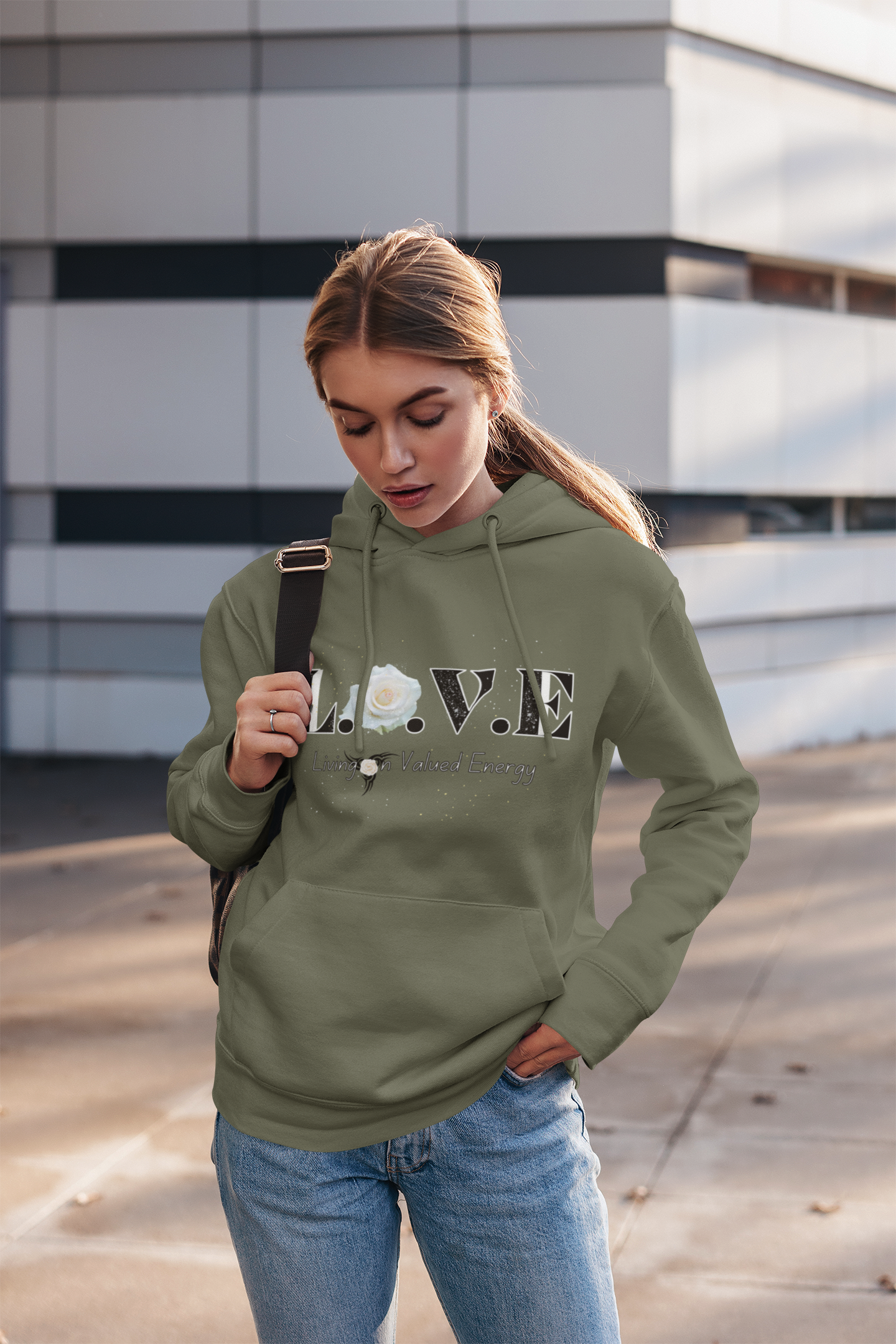 Love Energy Unisex Hoodie, Cozy Hooded Sweatshirt product thumbnail image Love Energy Unisex Hoodie, Cozy Hooded Sweatshirt product thumbnail image