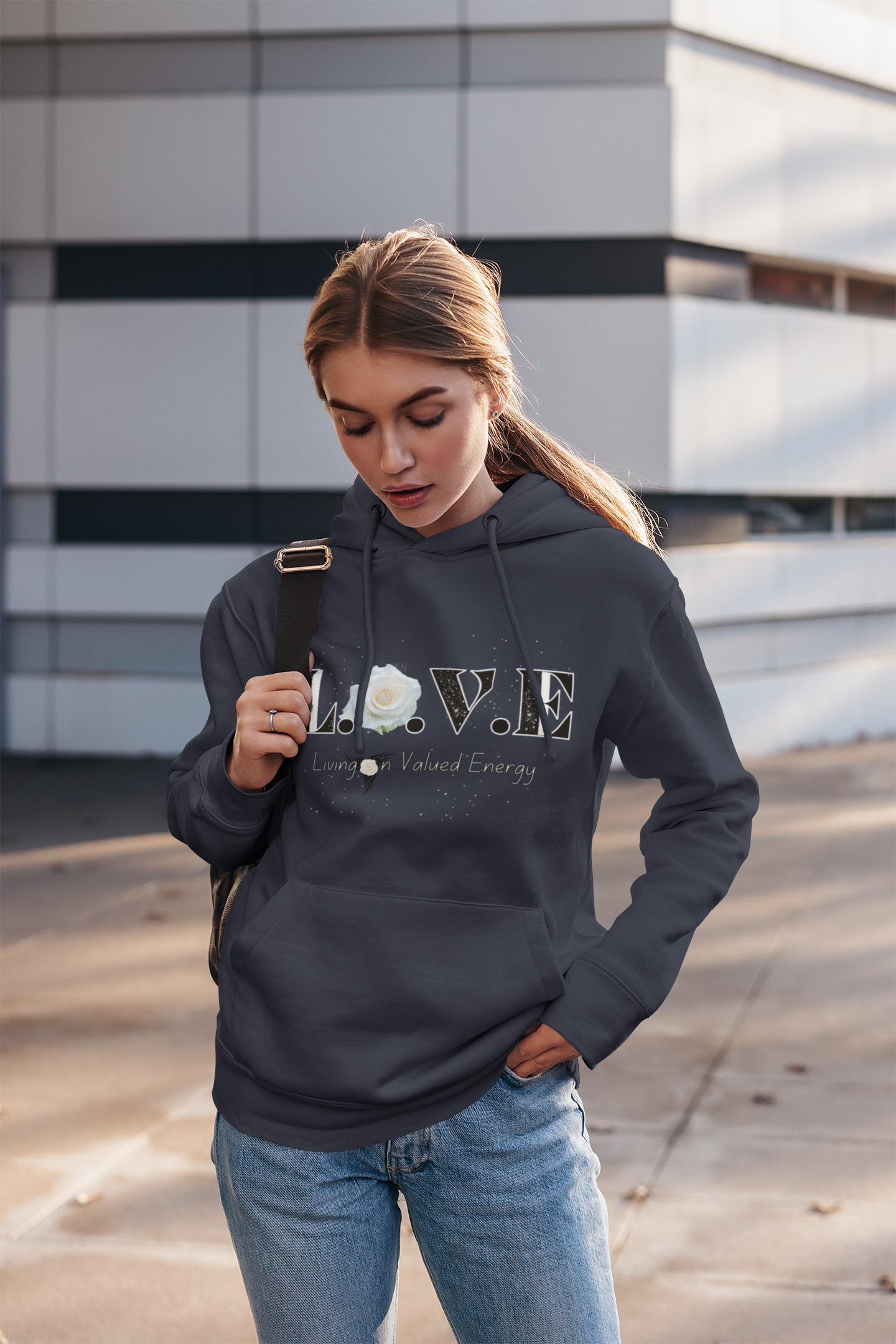 Love Energy Unisex Hoodie, Cozy Hooded Sweatshirt product thumbnail image Love Energy Unisex Hoodie, Cozy Hooded Sweatshirt product thumbnail image