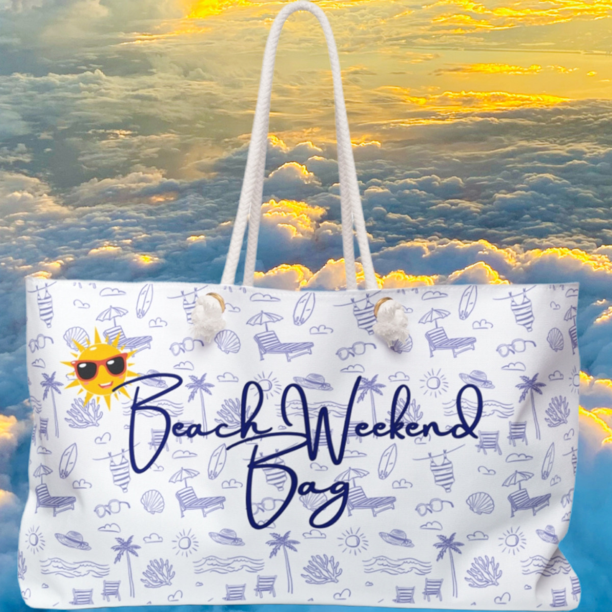 Beach Weekender Bag, Overnight Bag, Vacation Tote. Beach Weekender Bag, Overnight Bag, Vacation Tote.