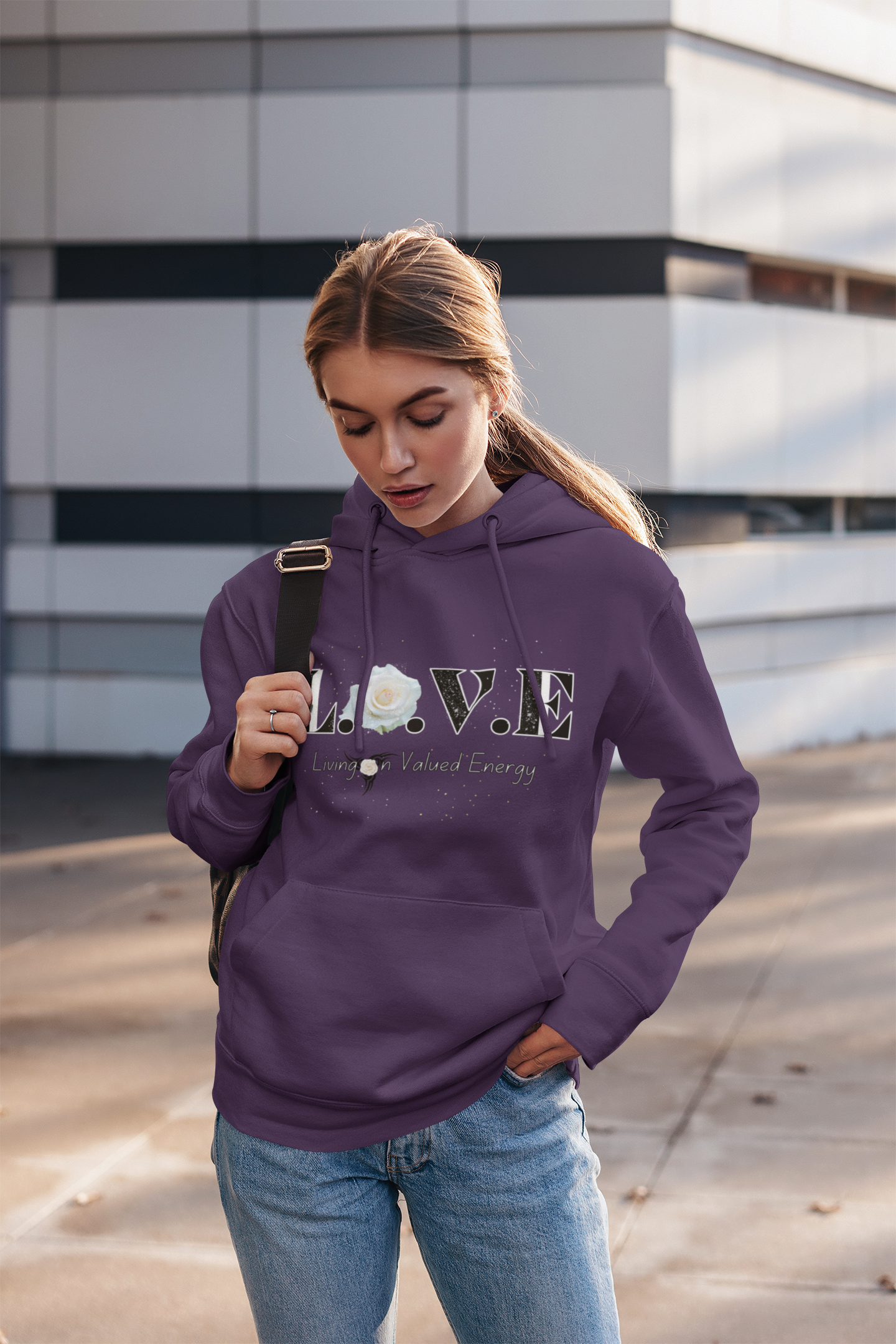 Love Energy Unisex Hoodie, Cozy Hooded Sweatshirt product thumbnail image Love Energy Unisex Hoodie, Cozy Hooded Sweatshirt product thumbnail image